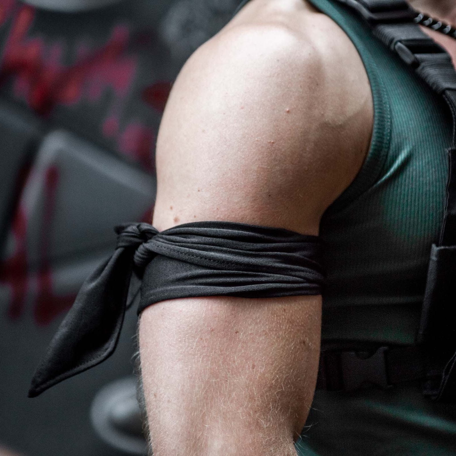 grijze zweetband/armband stof voor raves