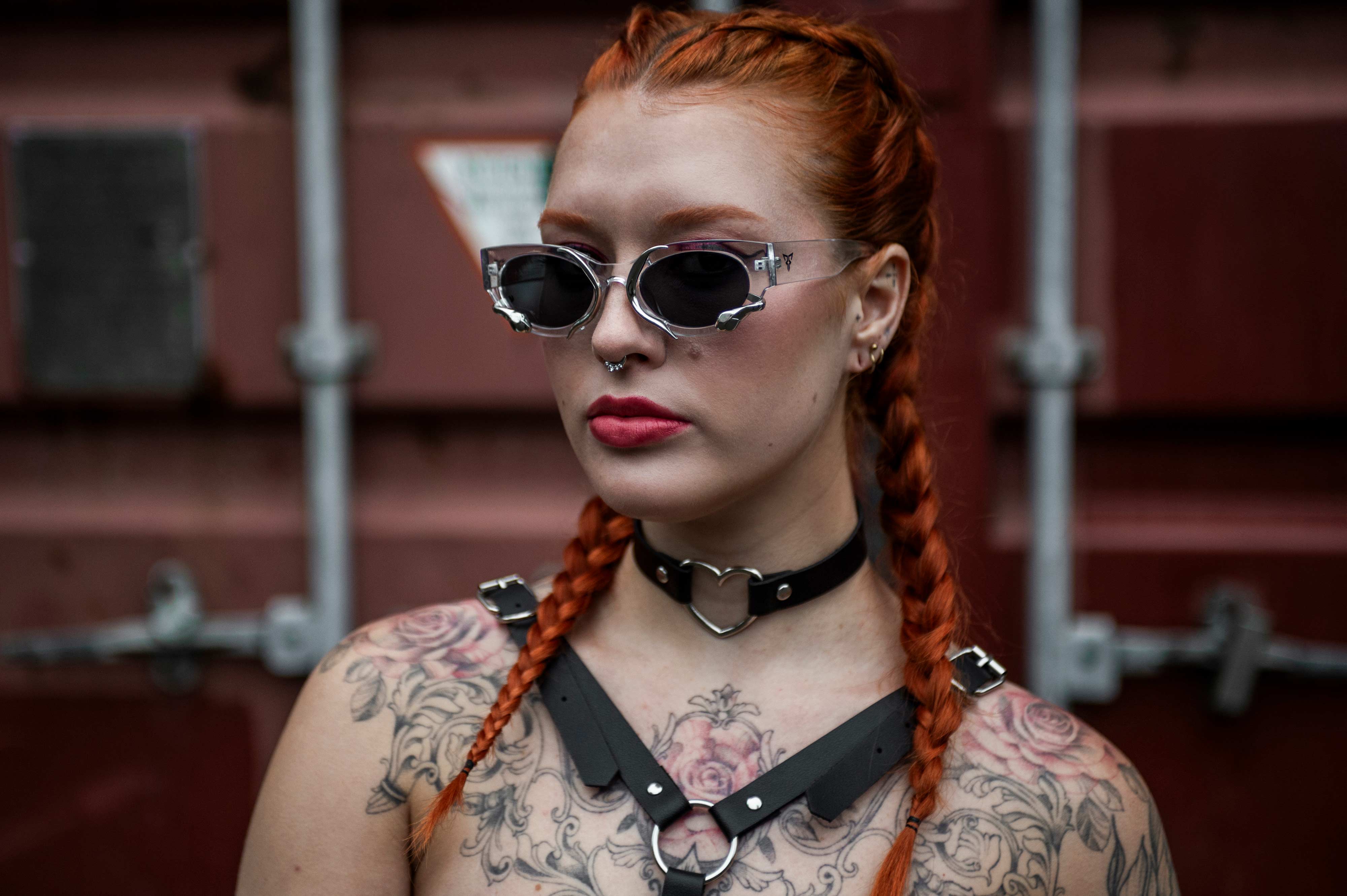 transparante rave bril voor festivals 'Medusa' model