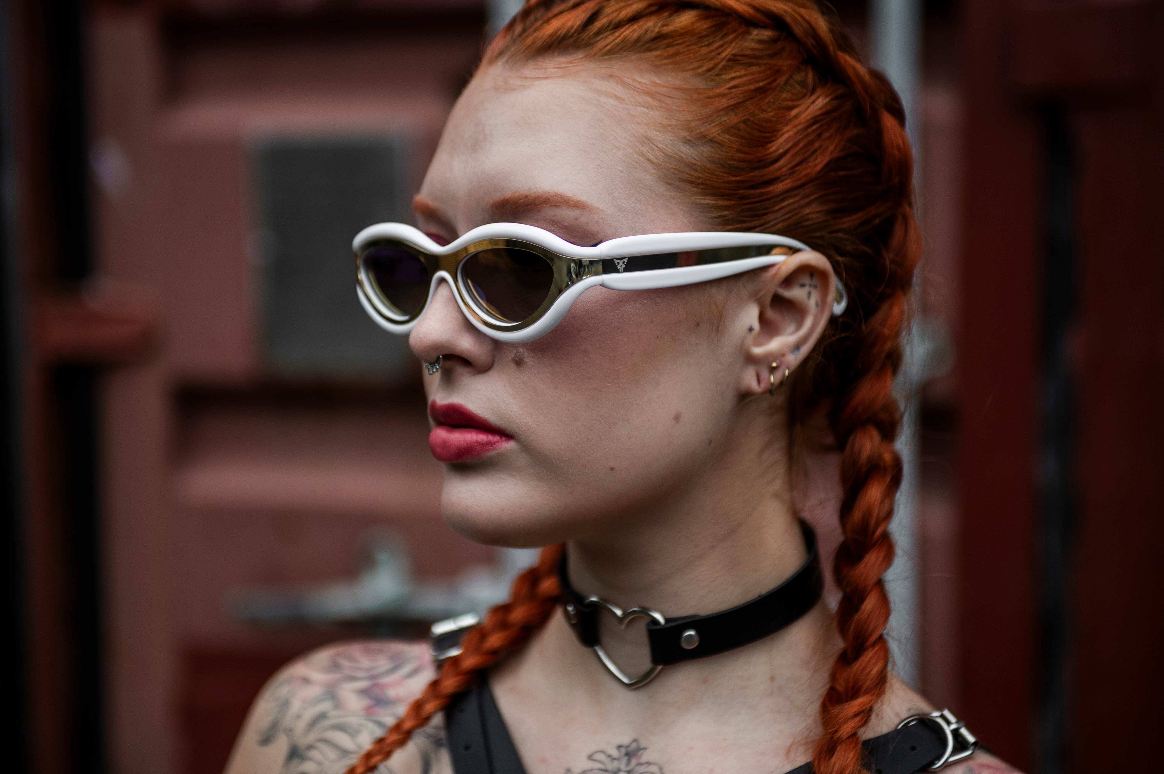 witte rave bril voor festival model