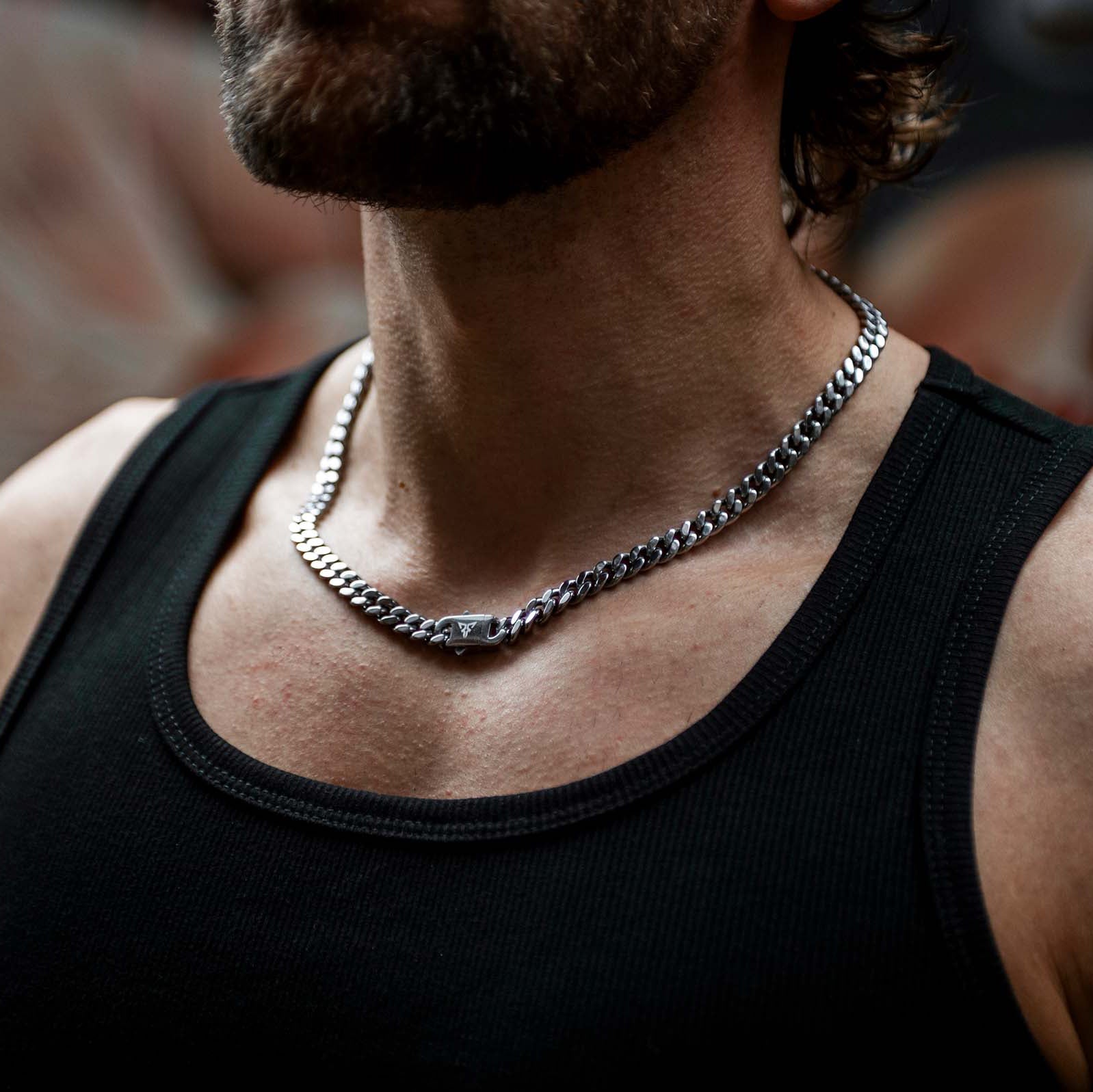 rave ketting cuban chain zilver 8mm model