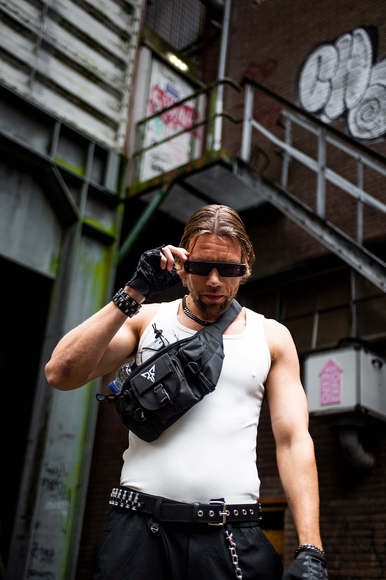 zwarte rave bril 'eclipsis' festival model 2