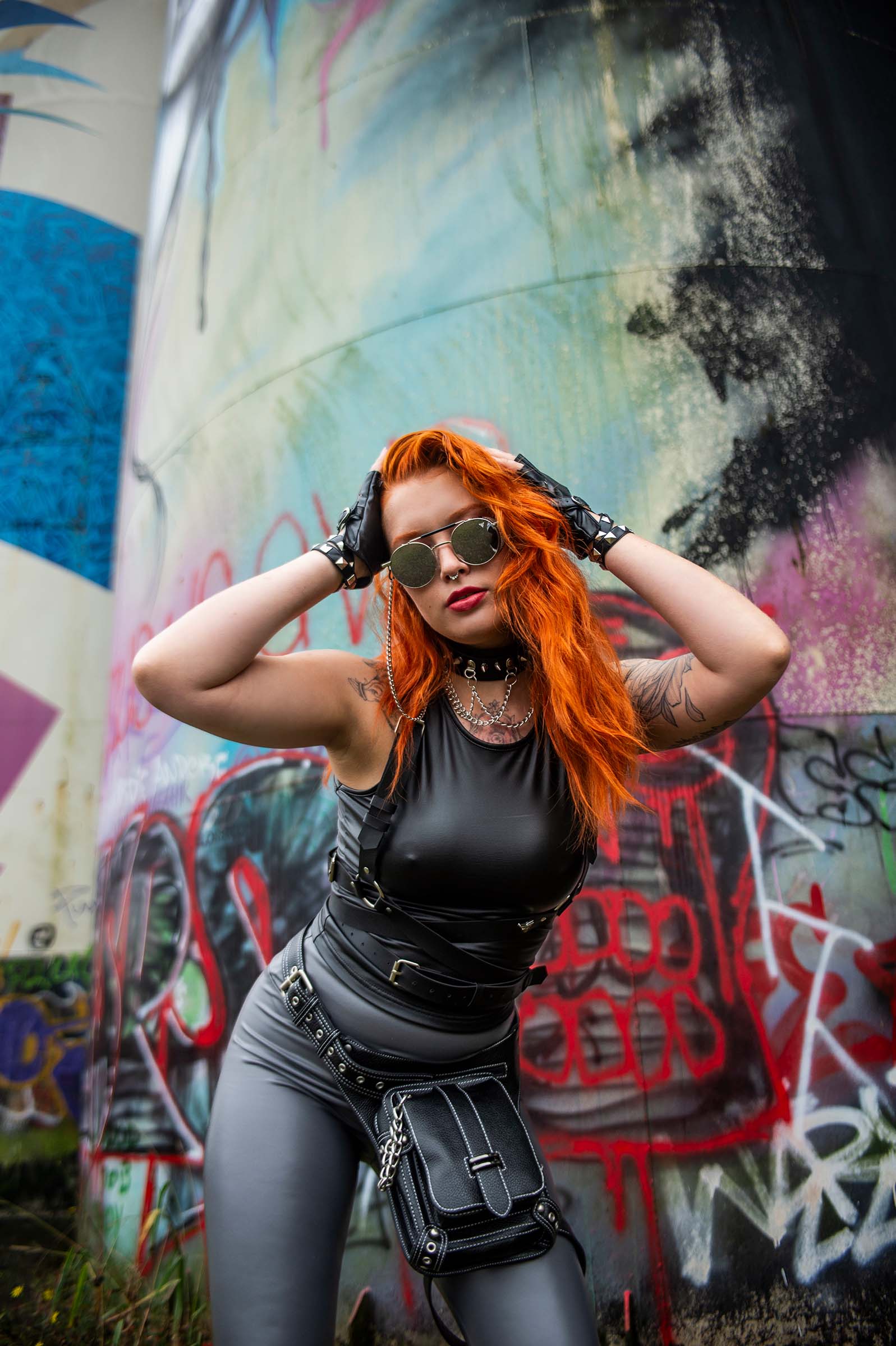 leren rave harnas rh11 outfitfoto