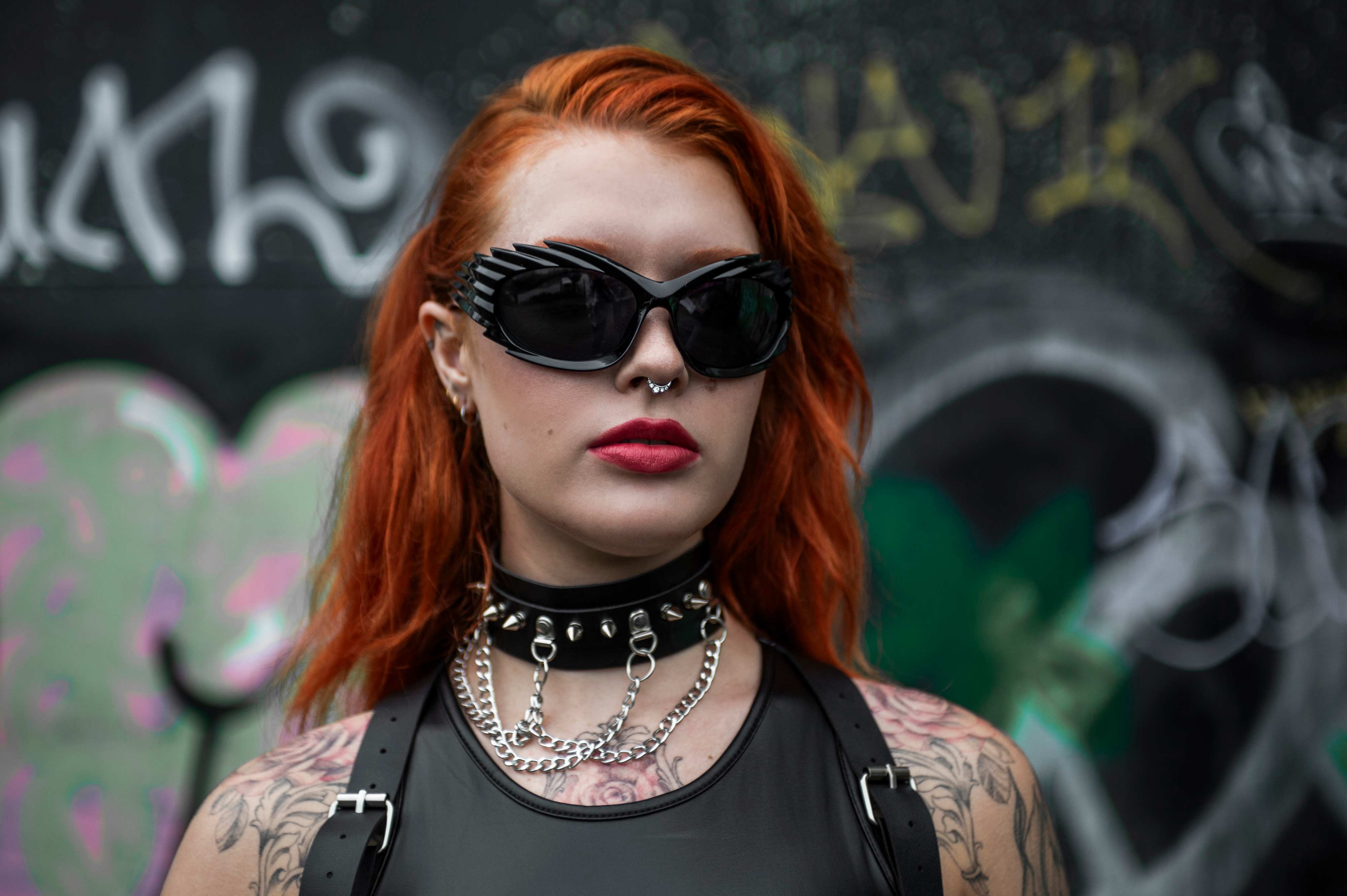 Zwarte rave bril 'Inferno' techno festival model