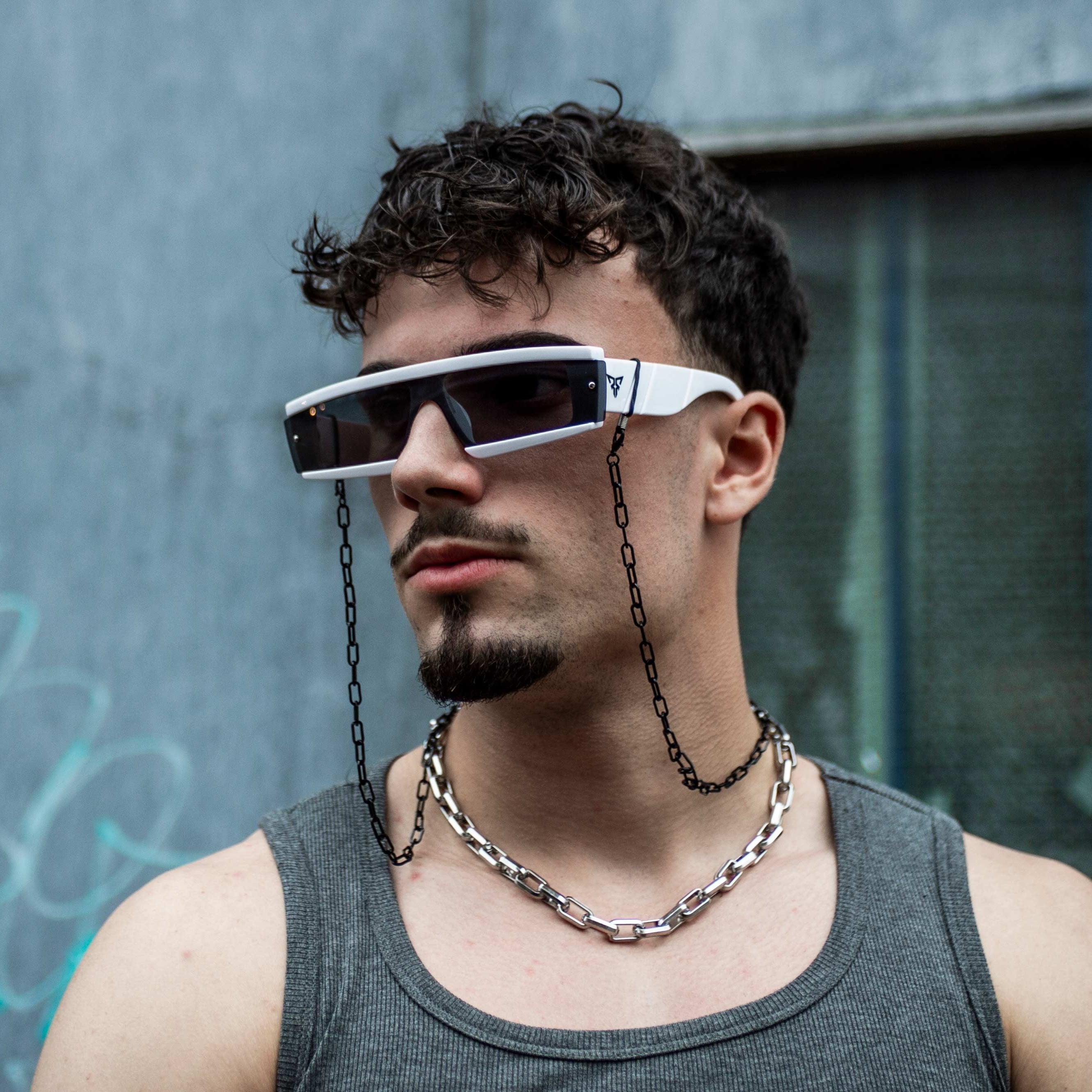 witte rave bril 'eclipsis' festival model 2