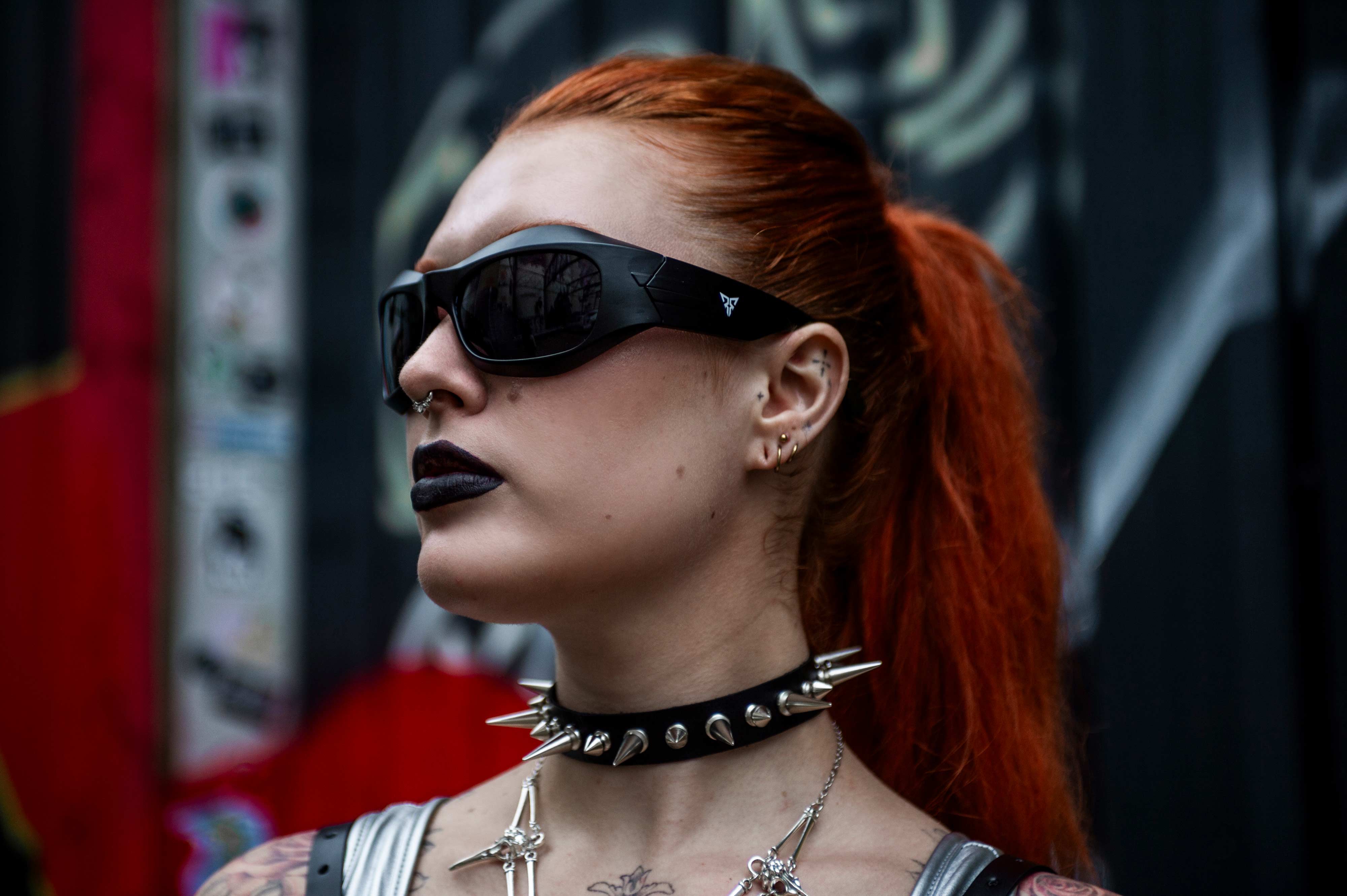 zwarte rave bril 'Nox' techno festival model