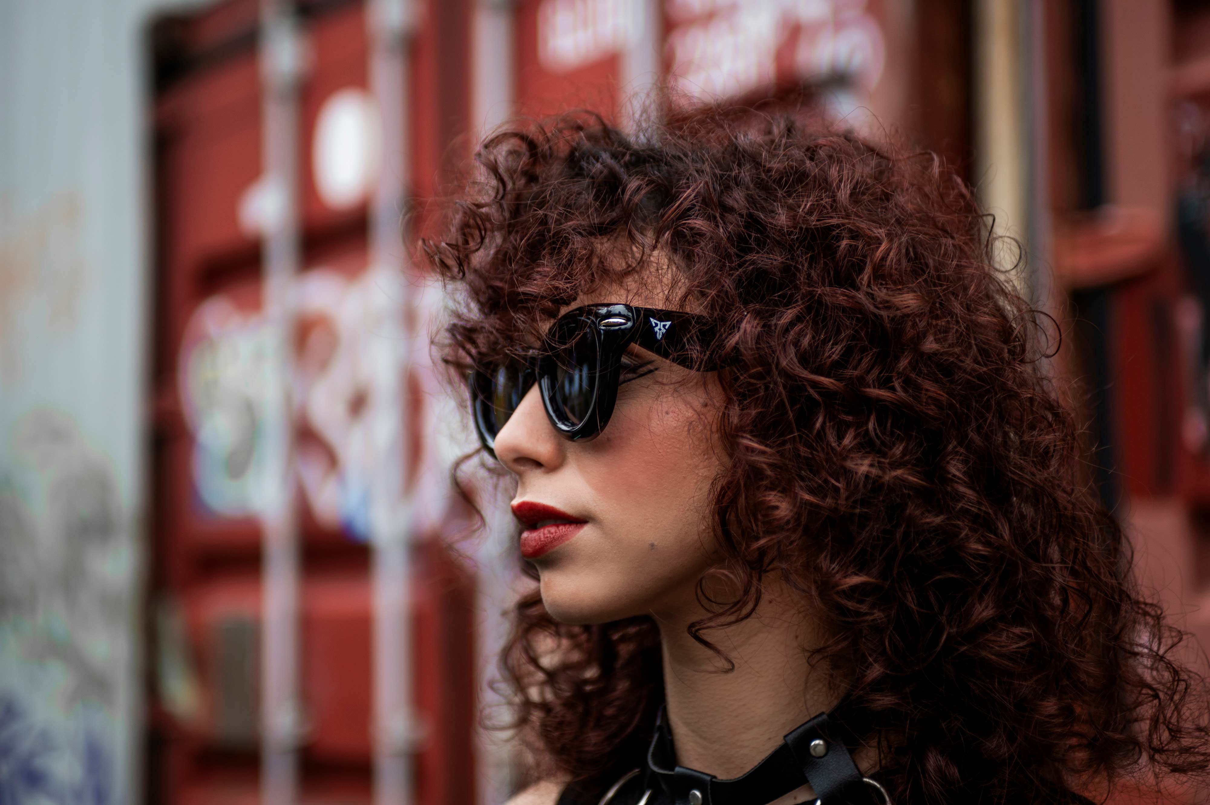 zwarte rave bril voor festivals 'Amara' model