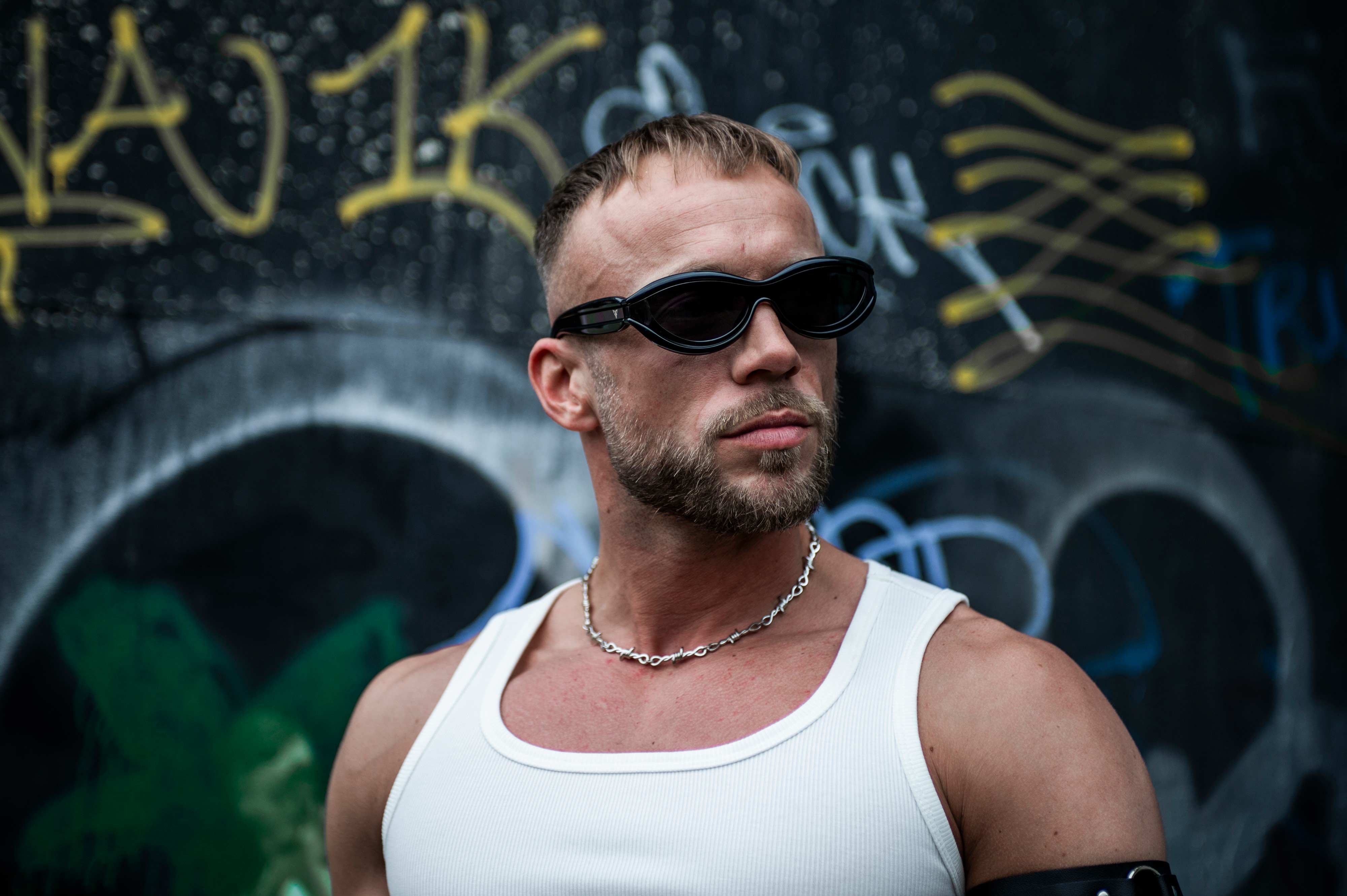 zwarte rave bril voor techno festival model 3