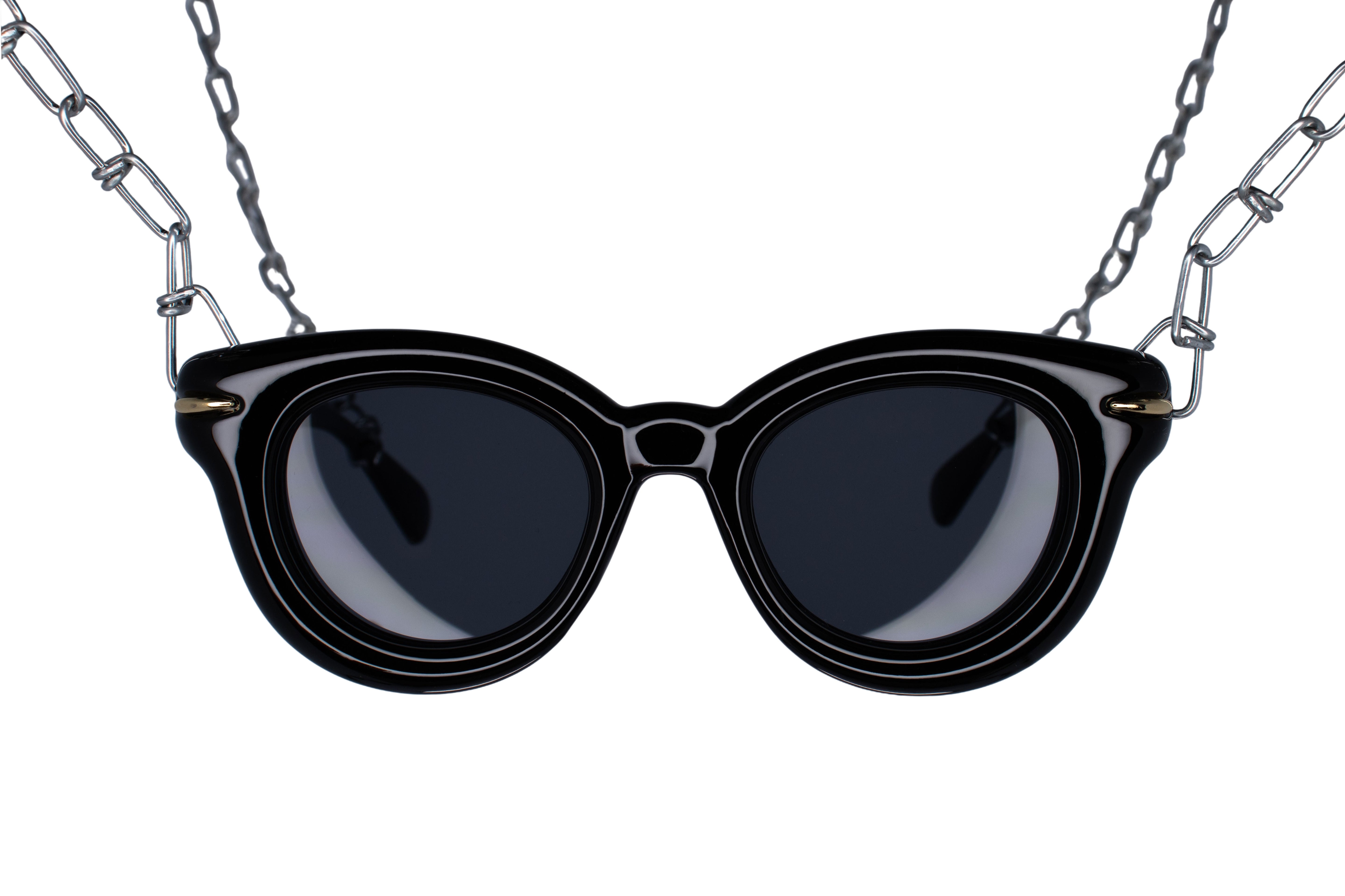 zwarte rave bril voor festivals 'Amara' voorkant