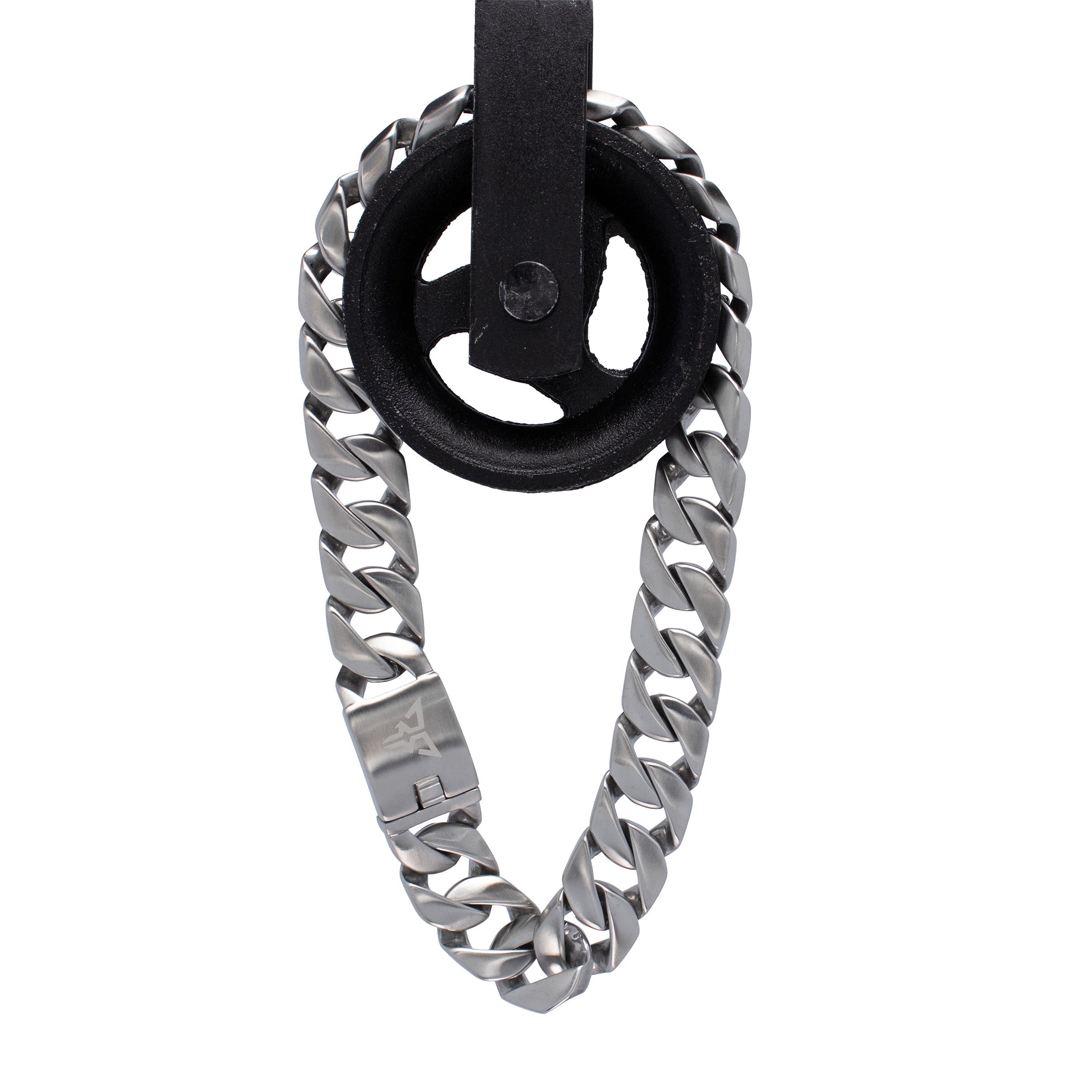 cuban rave chain matt silver 24mm heavy big
