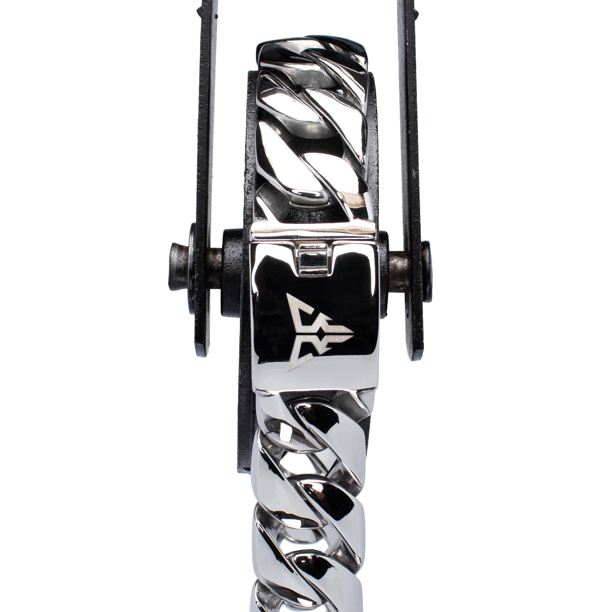 cuban rave chain stainless steel shiny 24mm