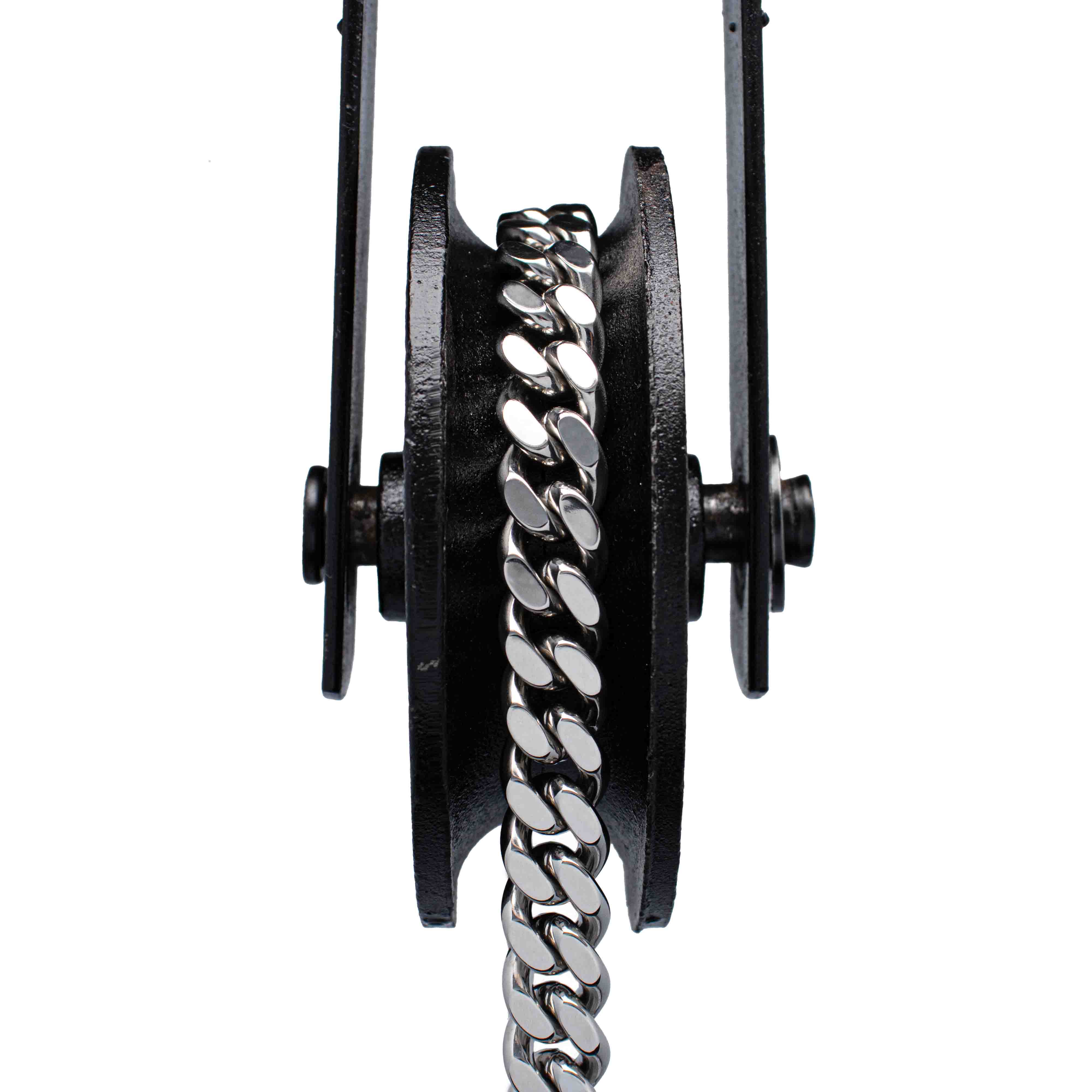 rave ketting cuban chain zilver 12mm close up schakel