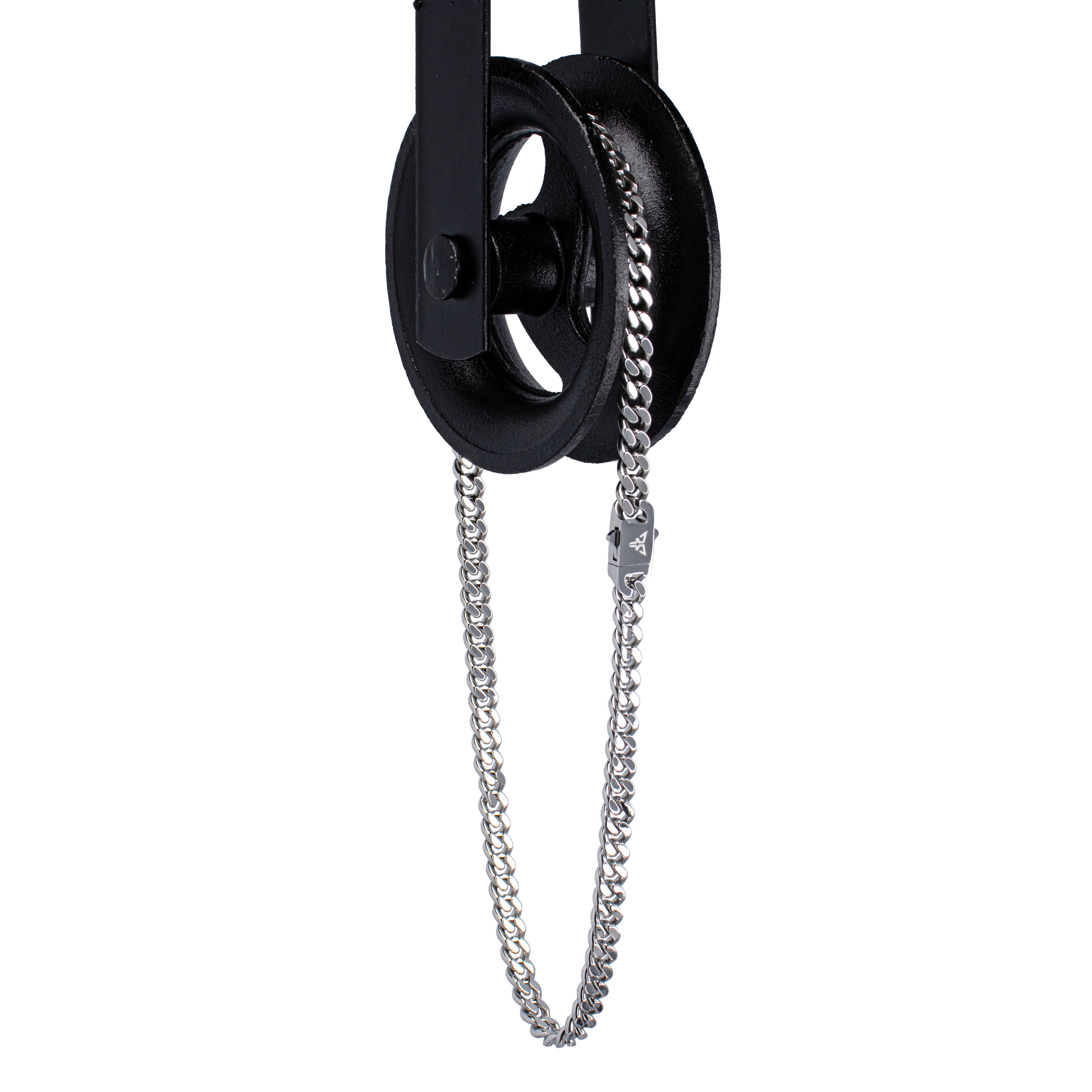 rave ketting cuban chain zilver 8mm schuin