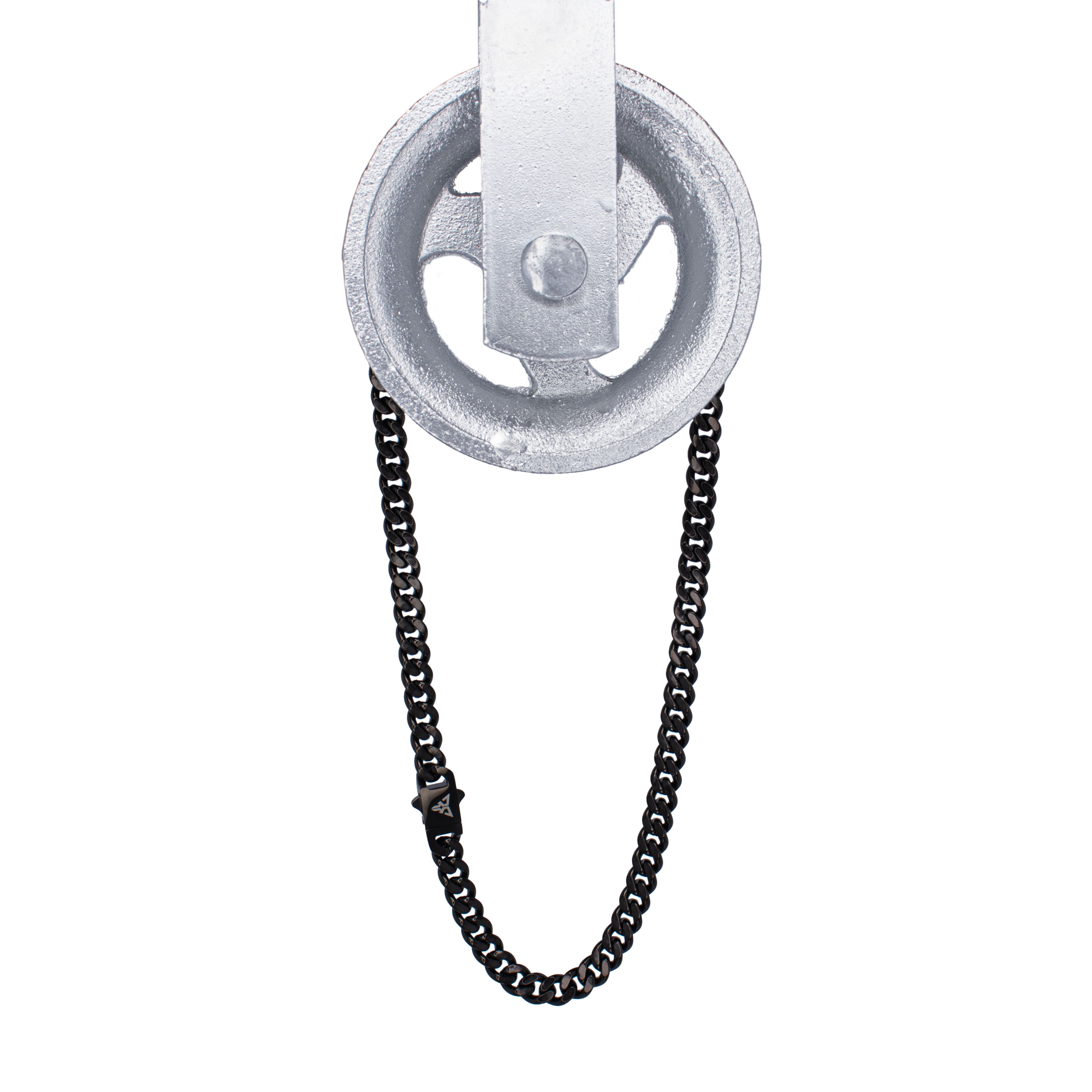 rave ketting cuban chain zwart 8mm voor