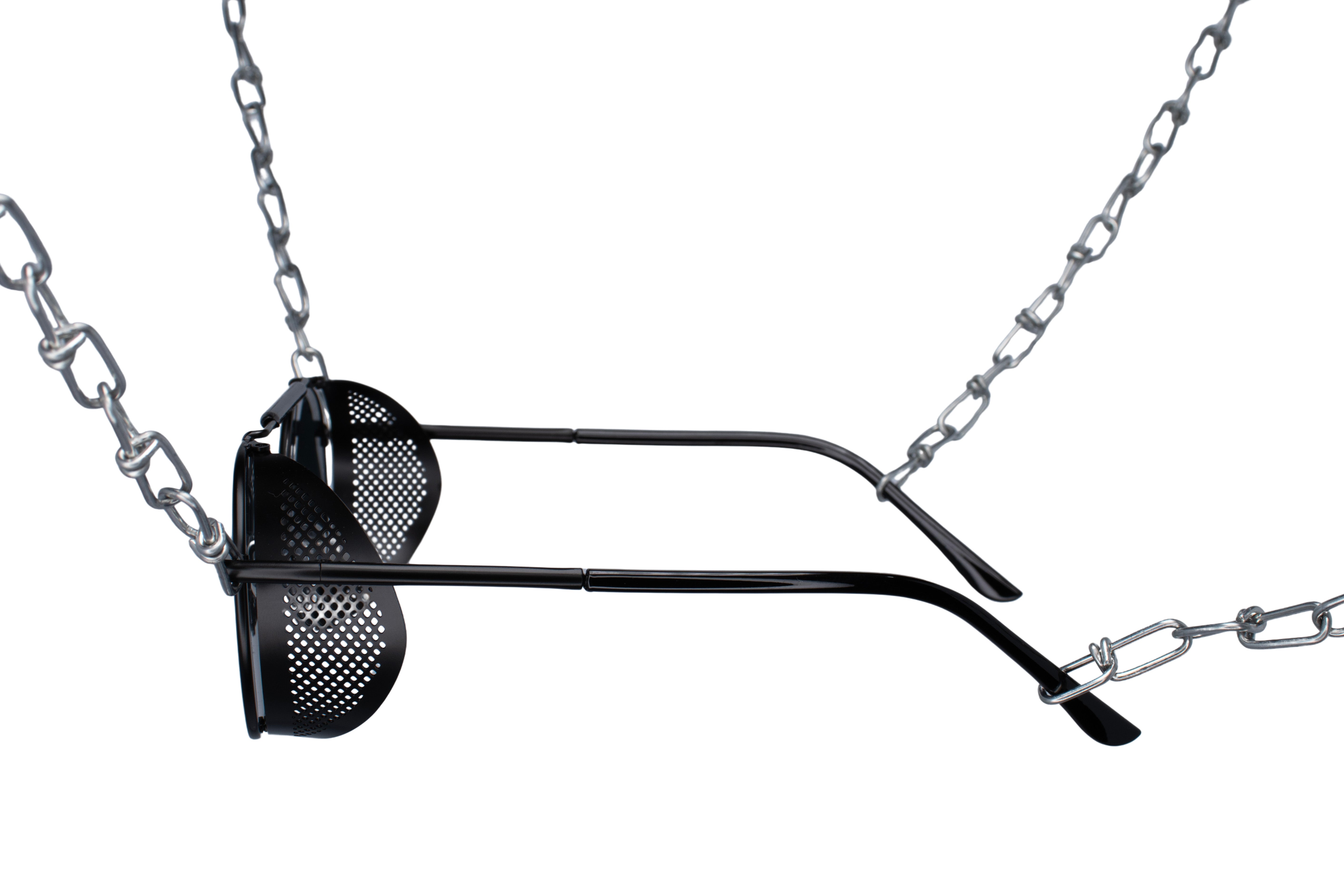 dimencio black zwart rave zonnebril sunglasses techno punk