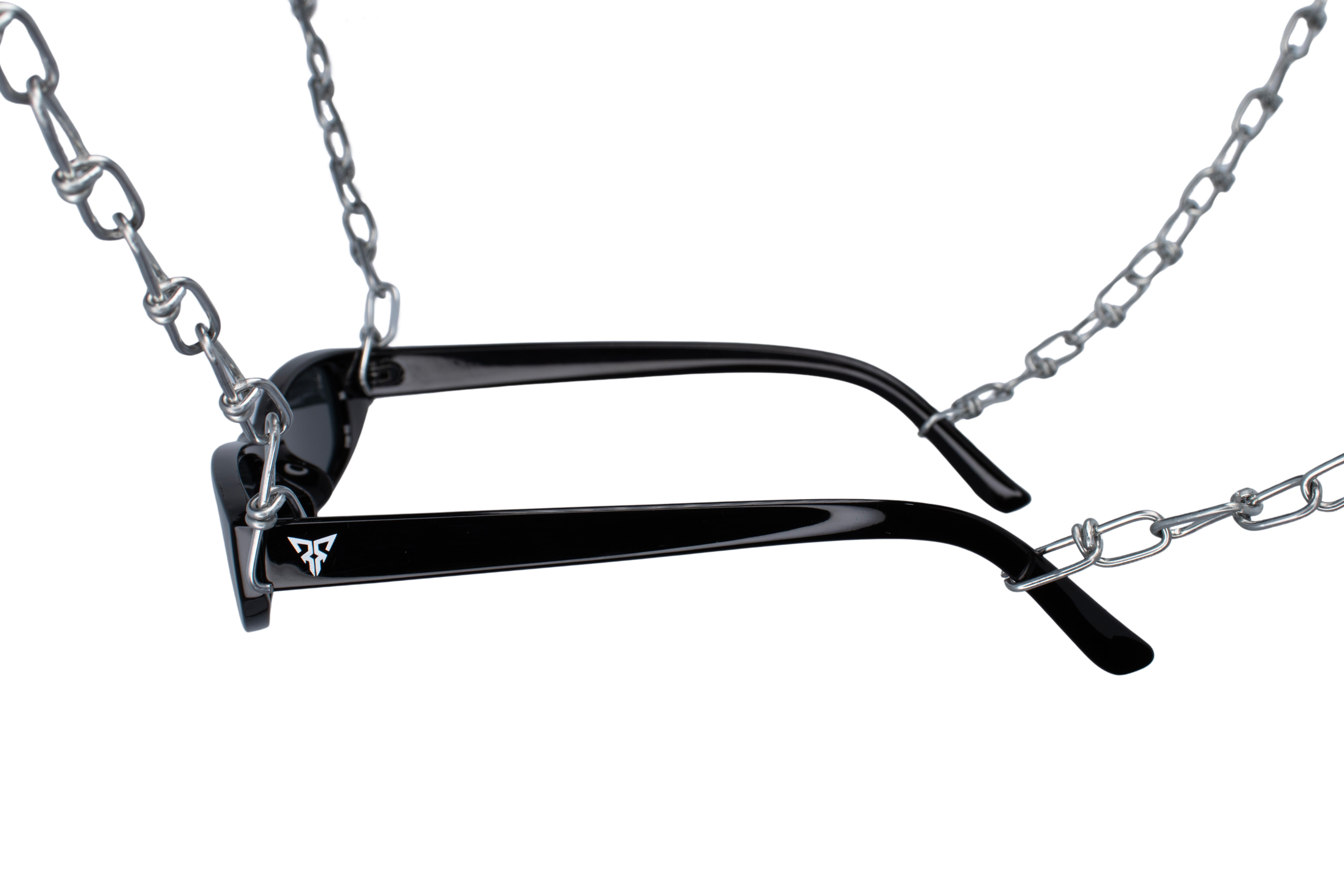 zwarte rave zonnebril feroxa zijkant