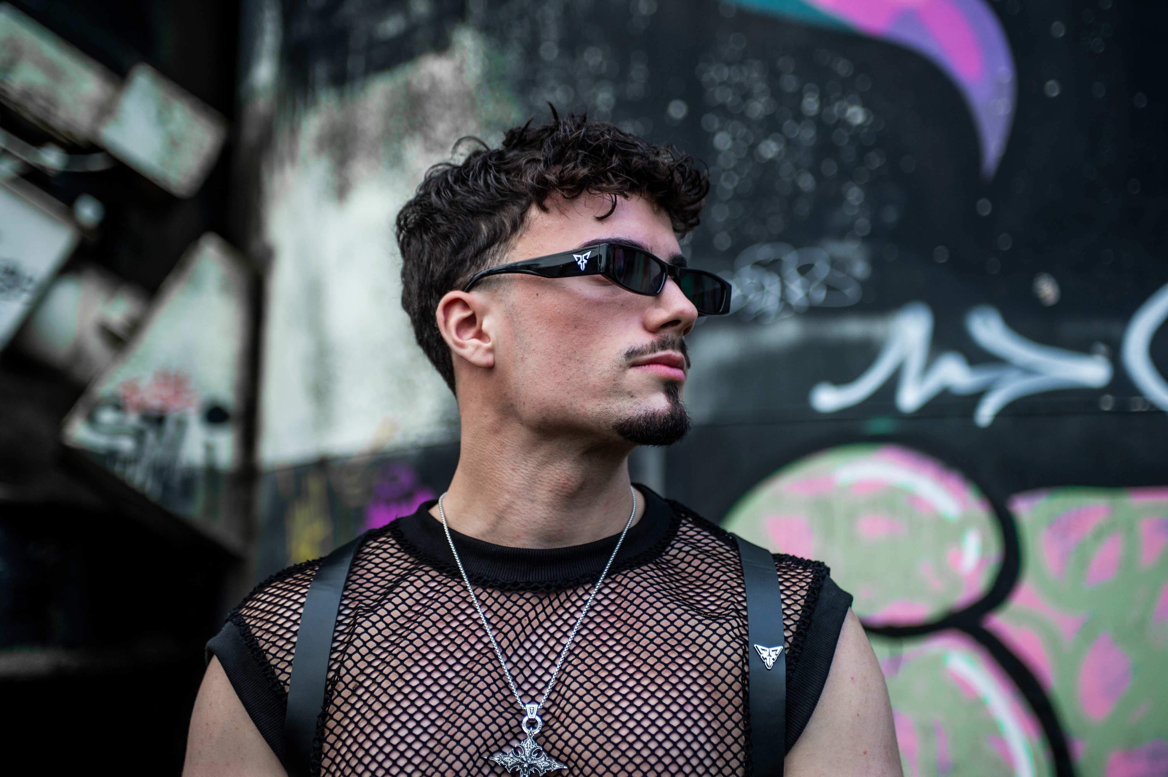 techno men raver glasses ferox black small festival side