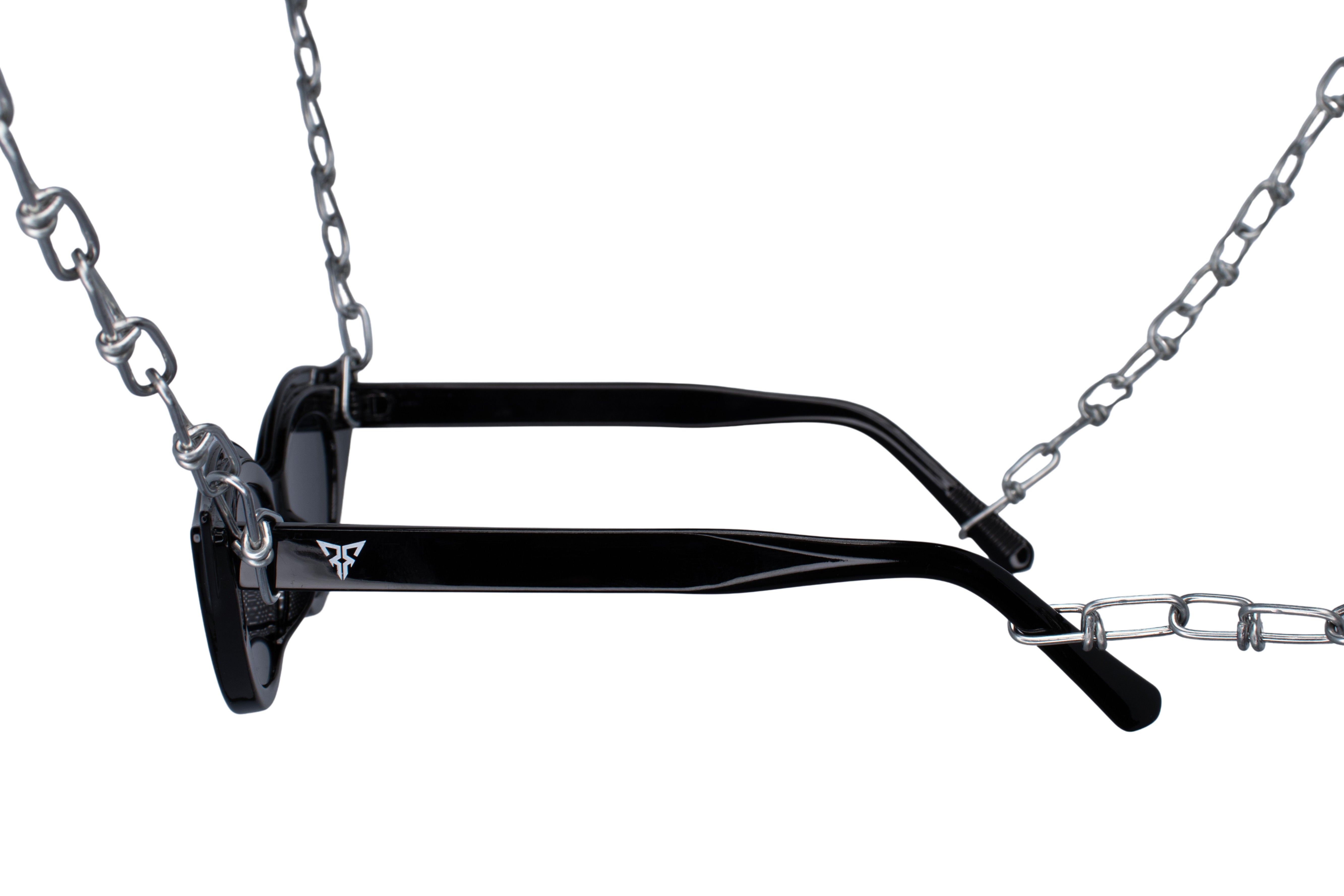 zwarte rave zonnebril noctua zijkant