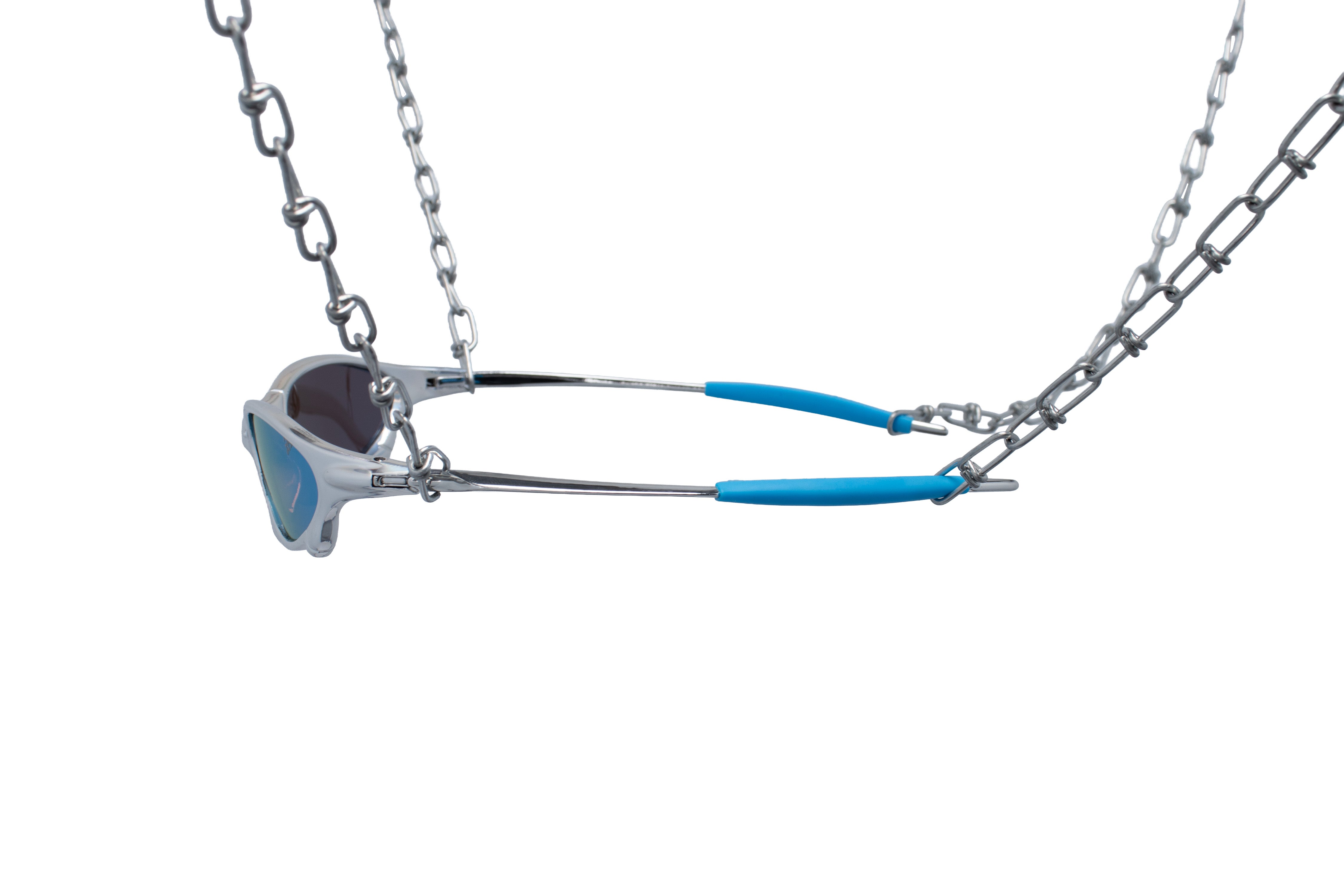 rave glasses fulgur silver blue small festival side