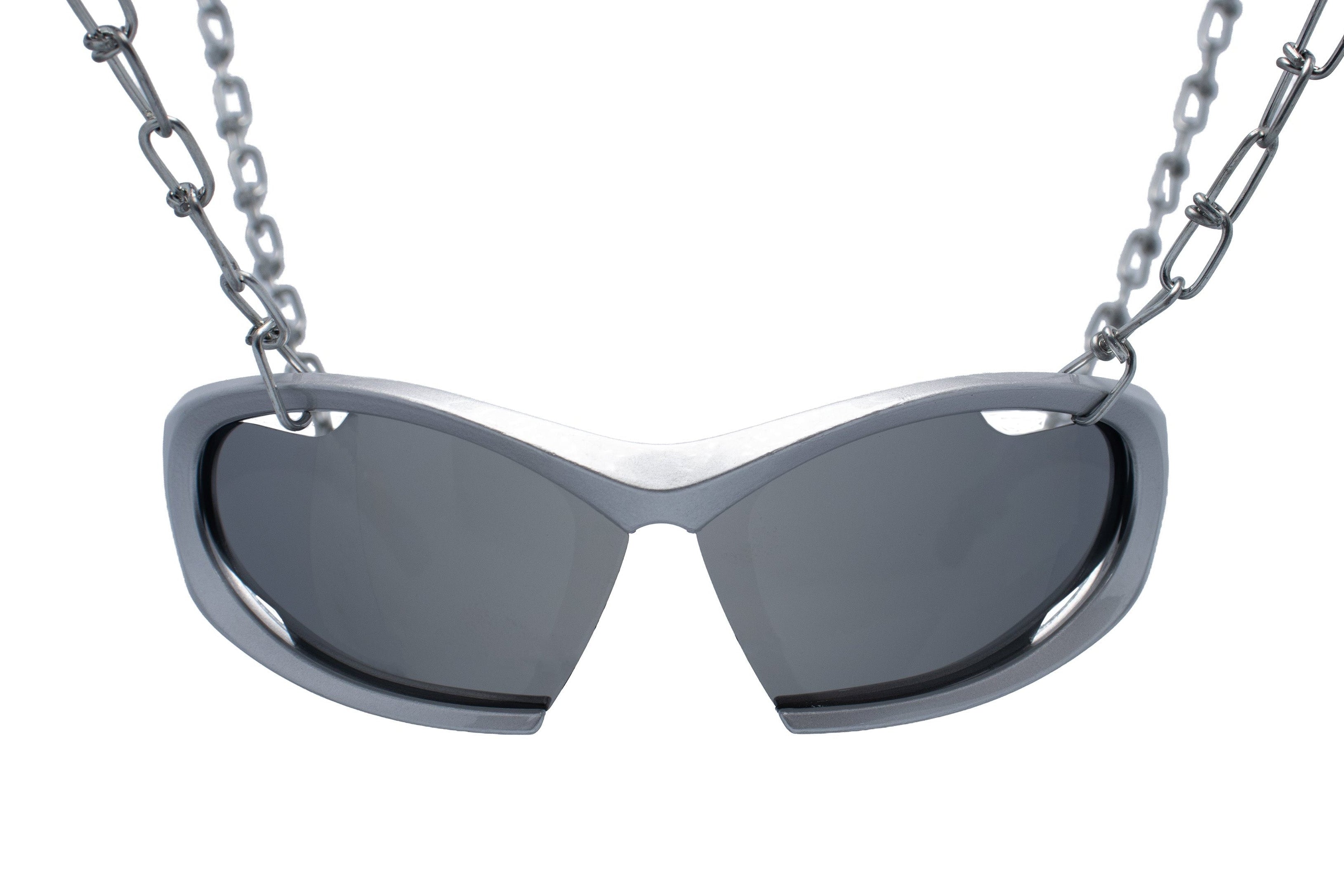 rave glasses orbivis silver mirror big festival alien