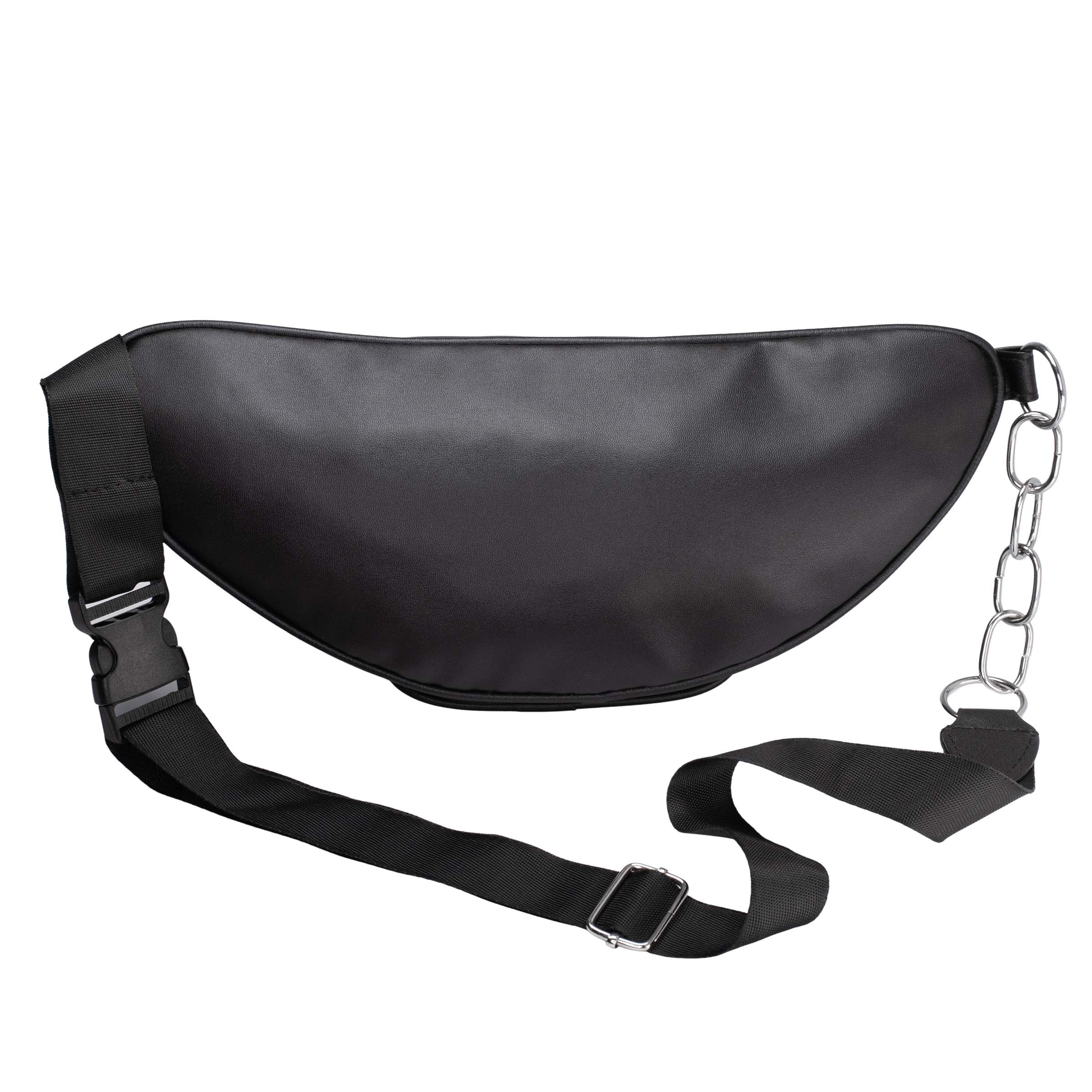 zwarte festival tas crossbody achterzijde