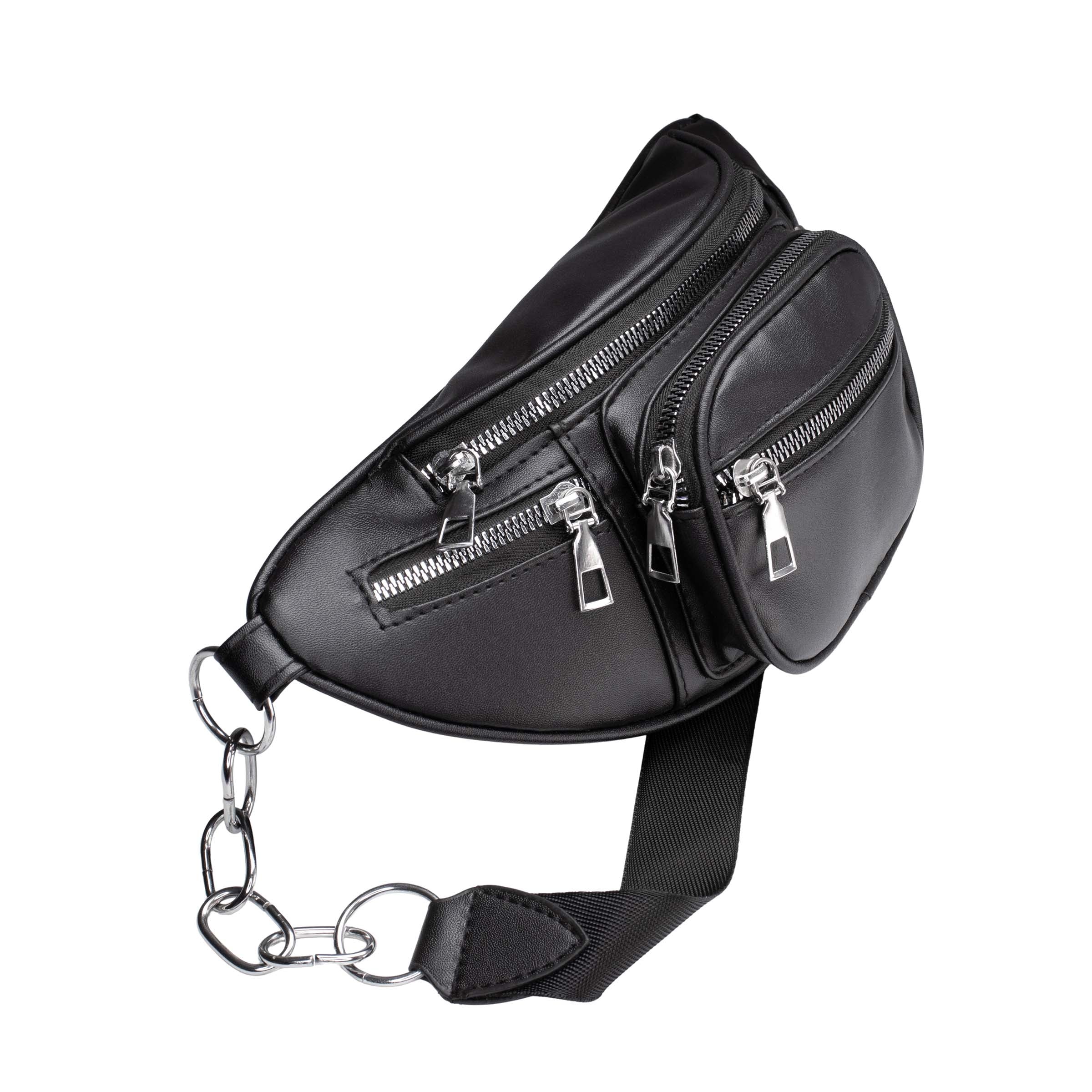 zwarte rave tas crossbody