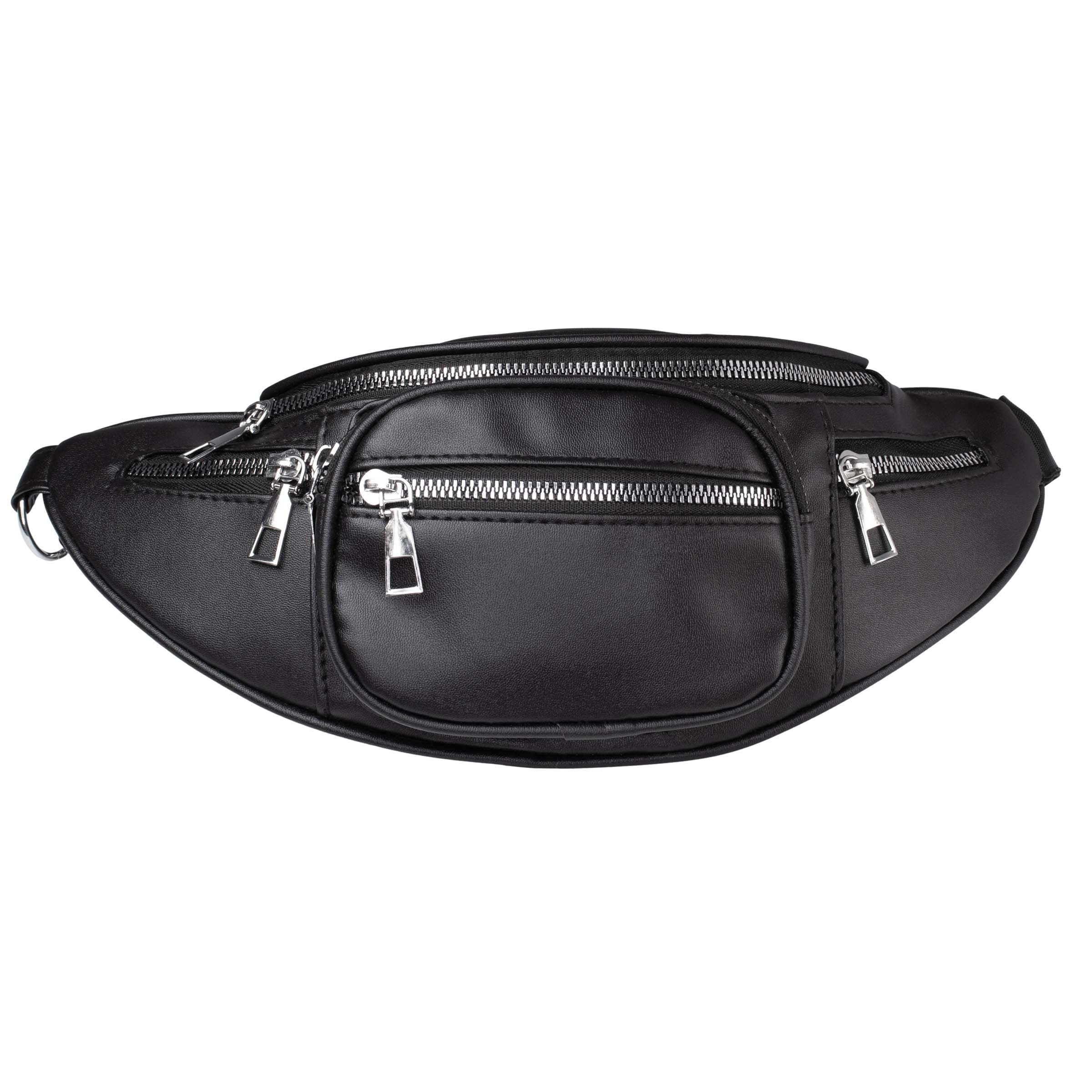 zwarte rave tas crossbody voorzijde