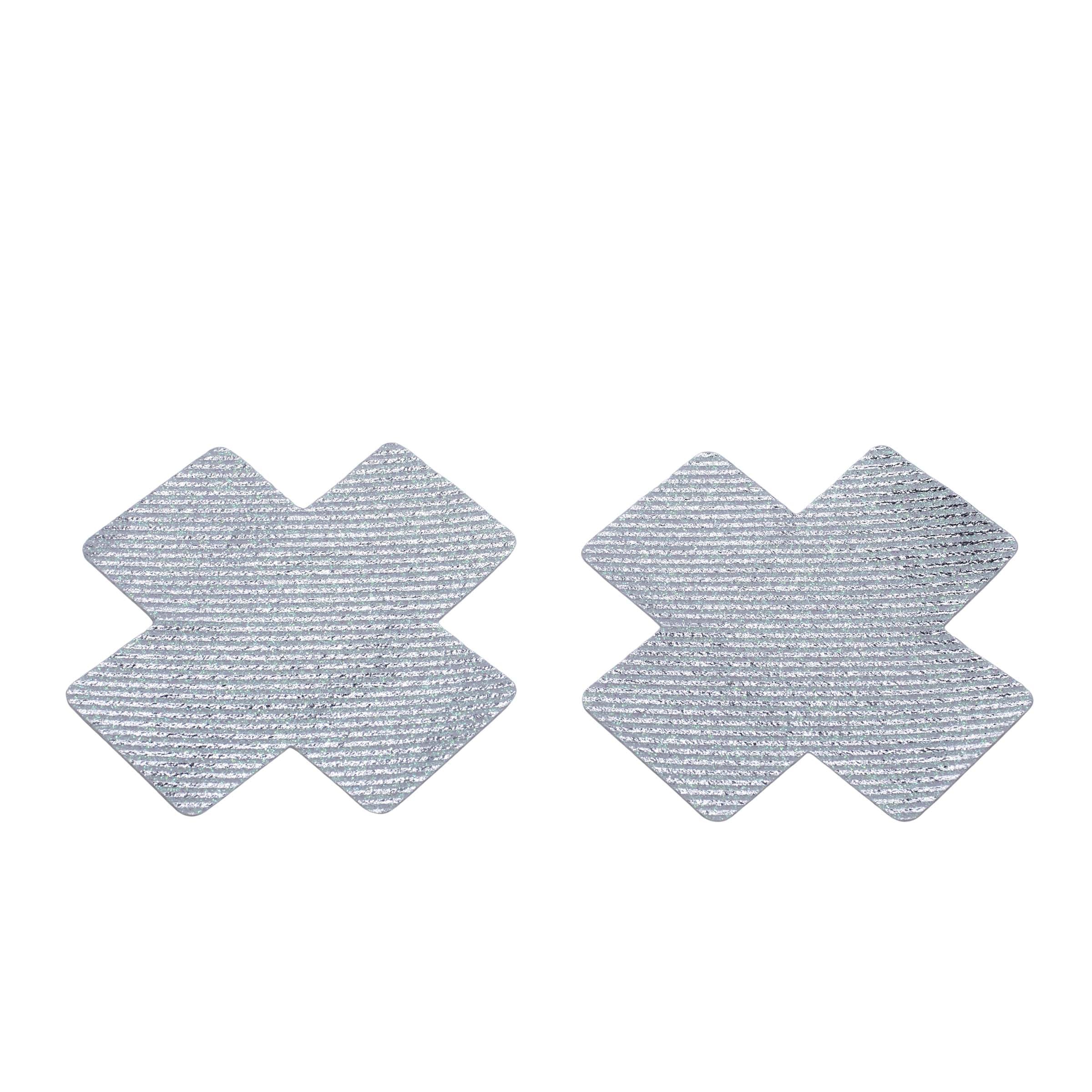 Tepelplakkers kruis met zilveren print