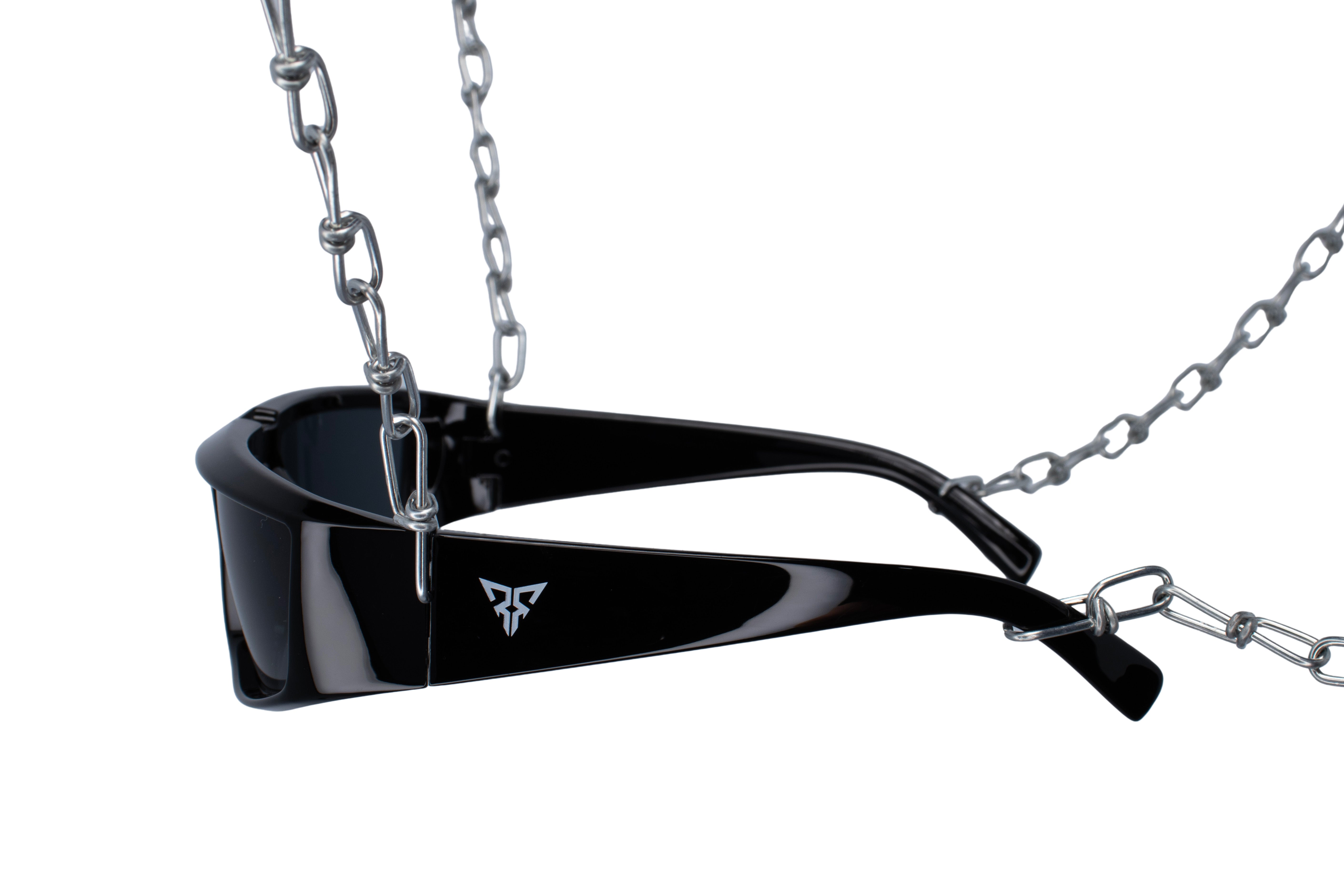 black obex cool rave sunglasses hardtechno raw side 