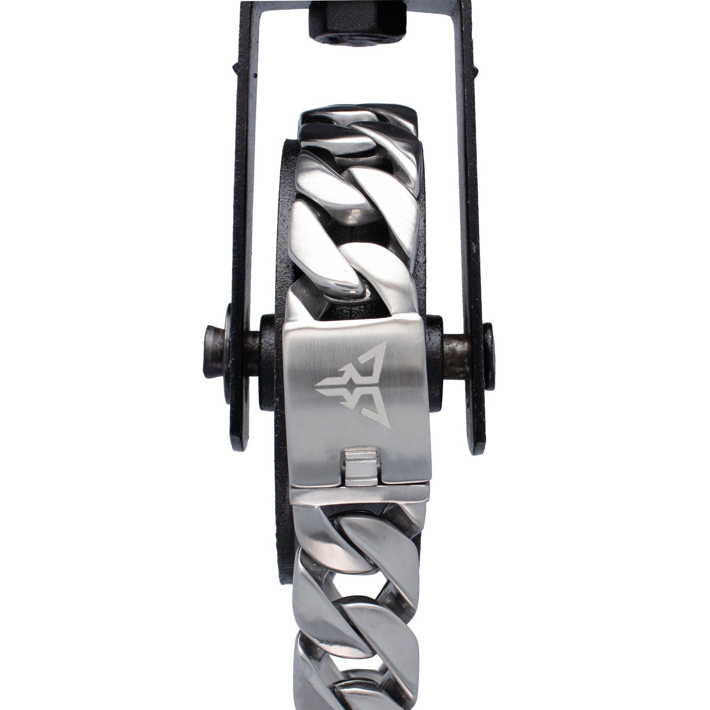 cuban rave chain matt silver 24mm heavy 