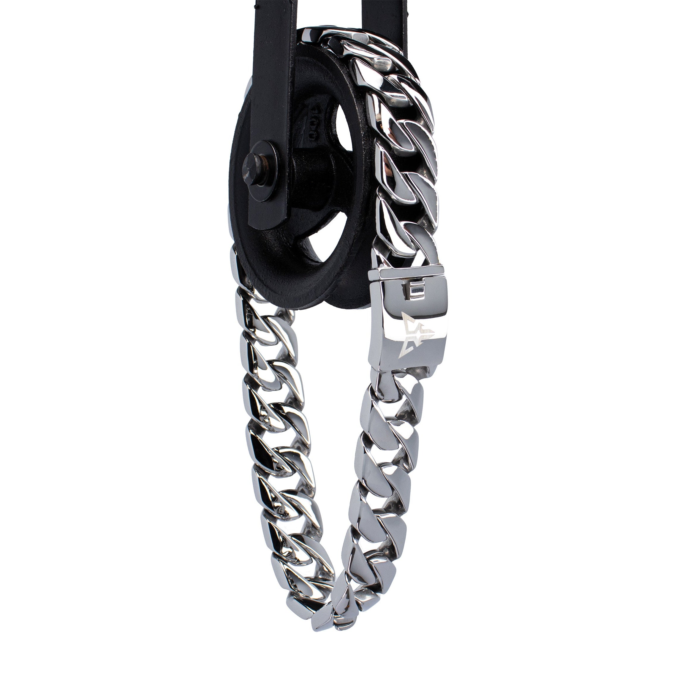 cuban rave chain stainless steel shiny 24mm big