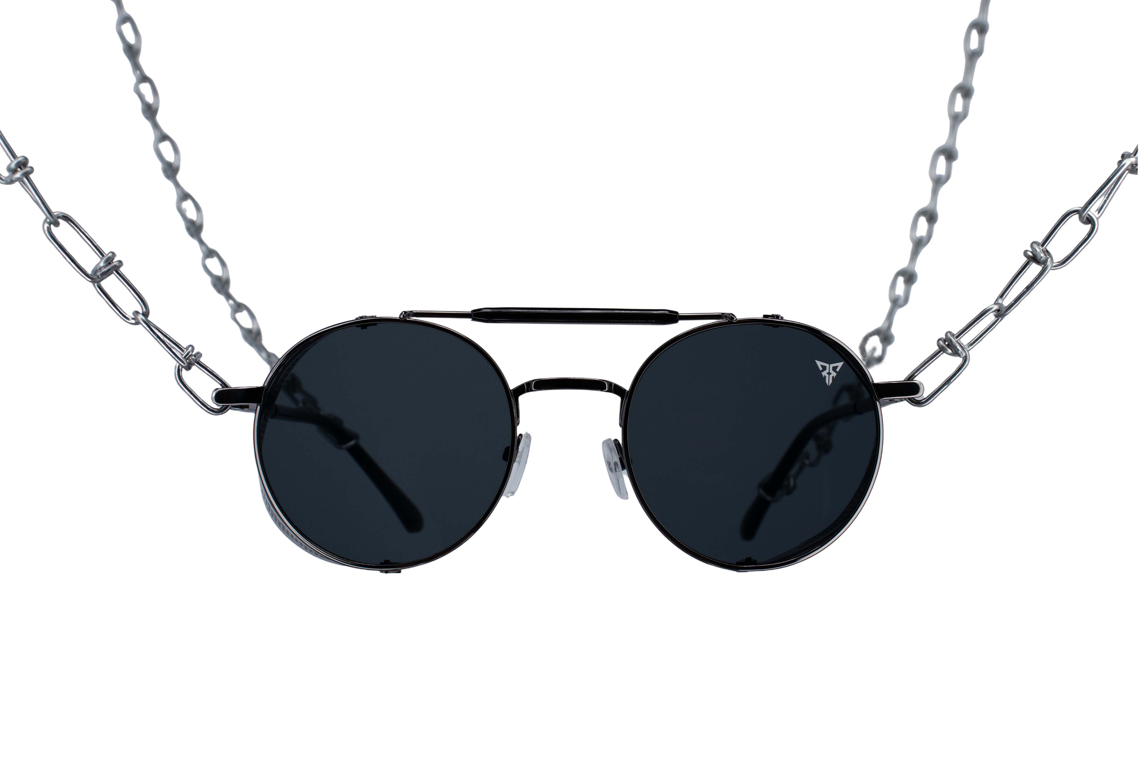 dimencio zwart black rave zonnebril sunglasses techno punk #kleur_gunmetal