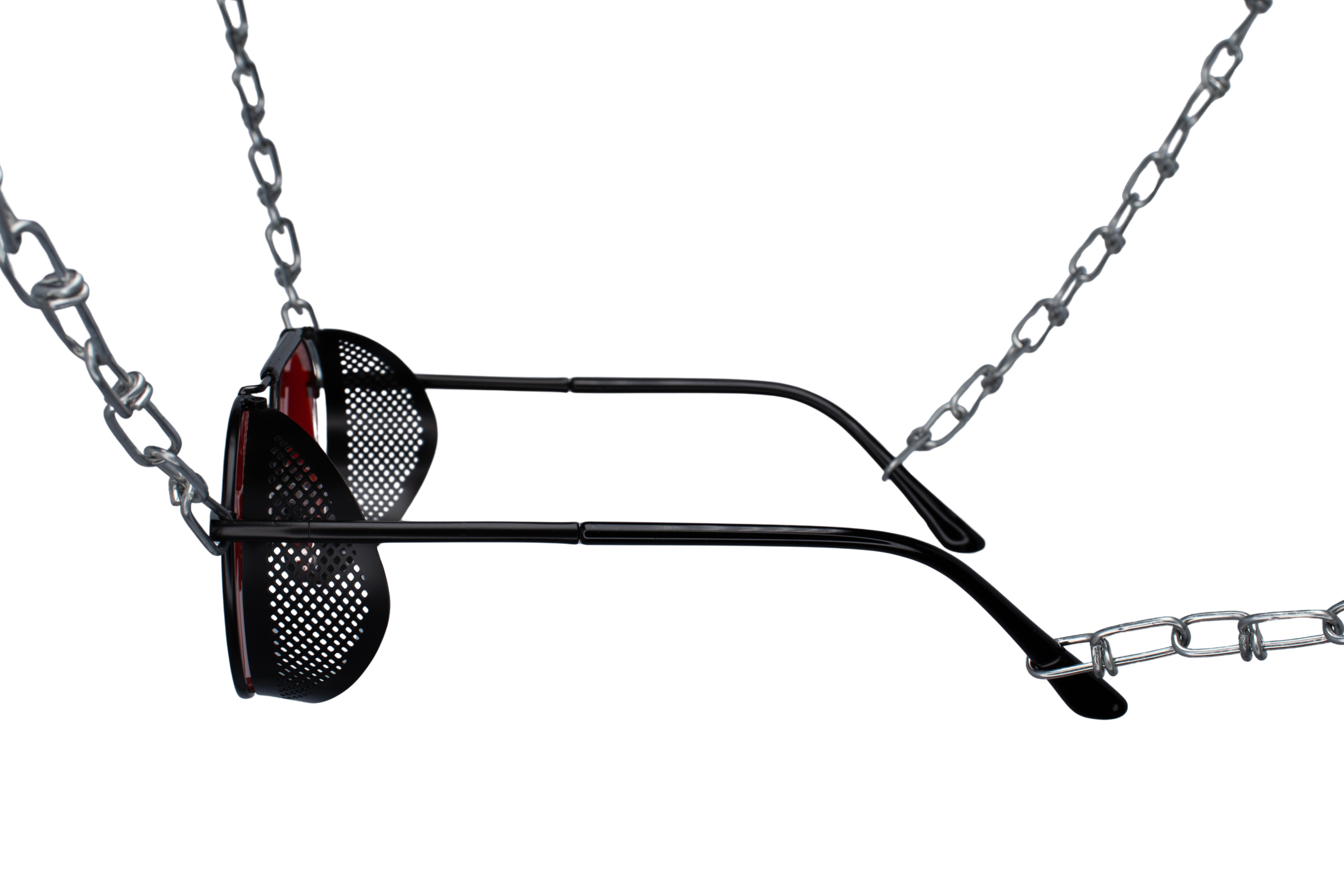 dimensio red rood rave zonnebril sunglasses techno punk side