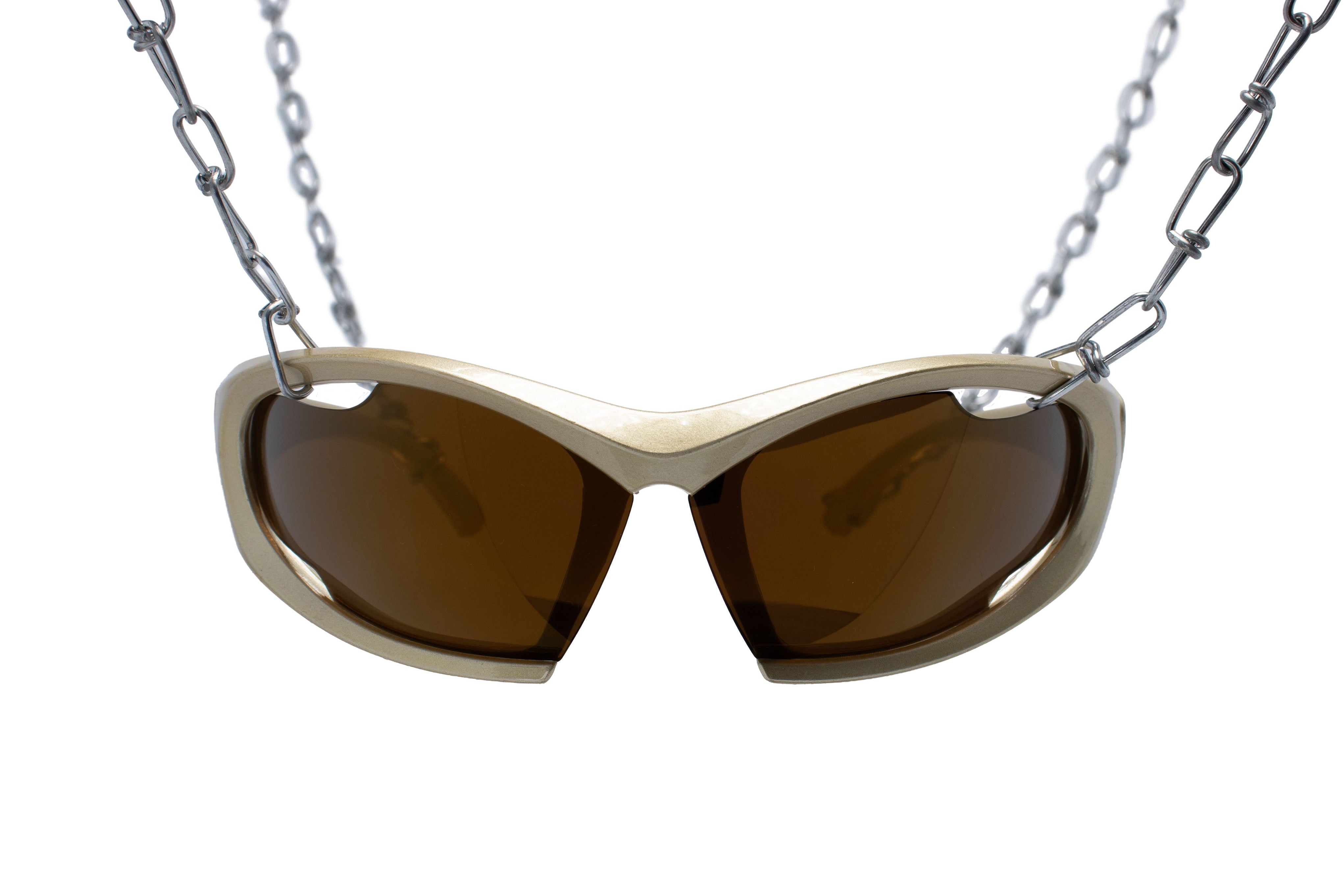 rave glasses orbivis gold brown big festival front