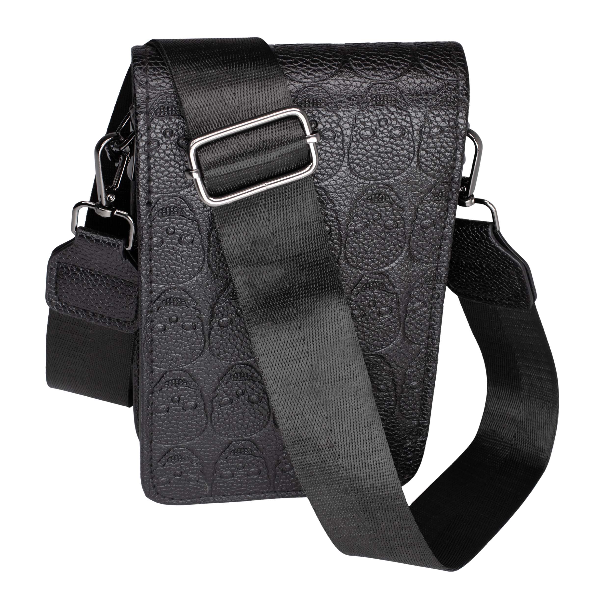 skull crossbody tas achterkant