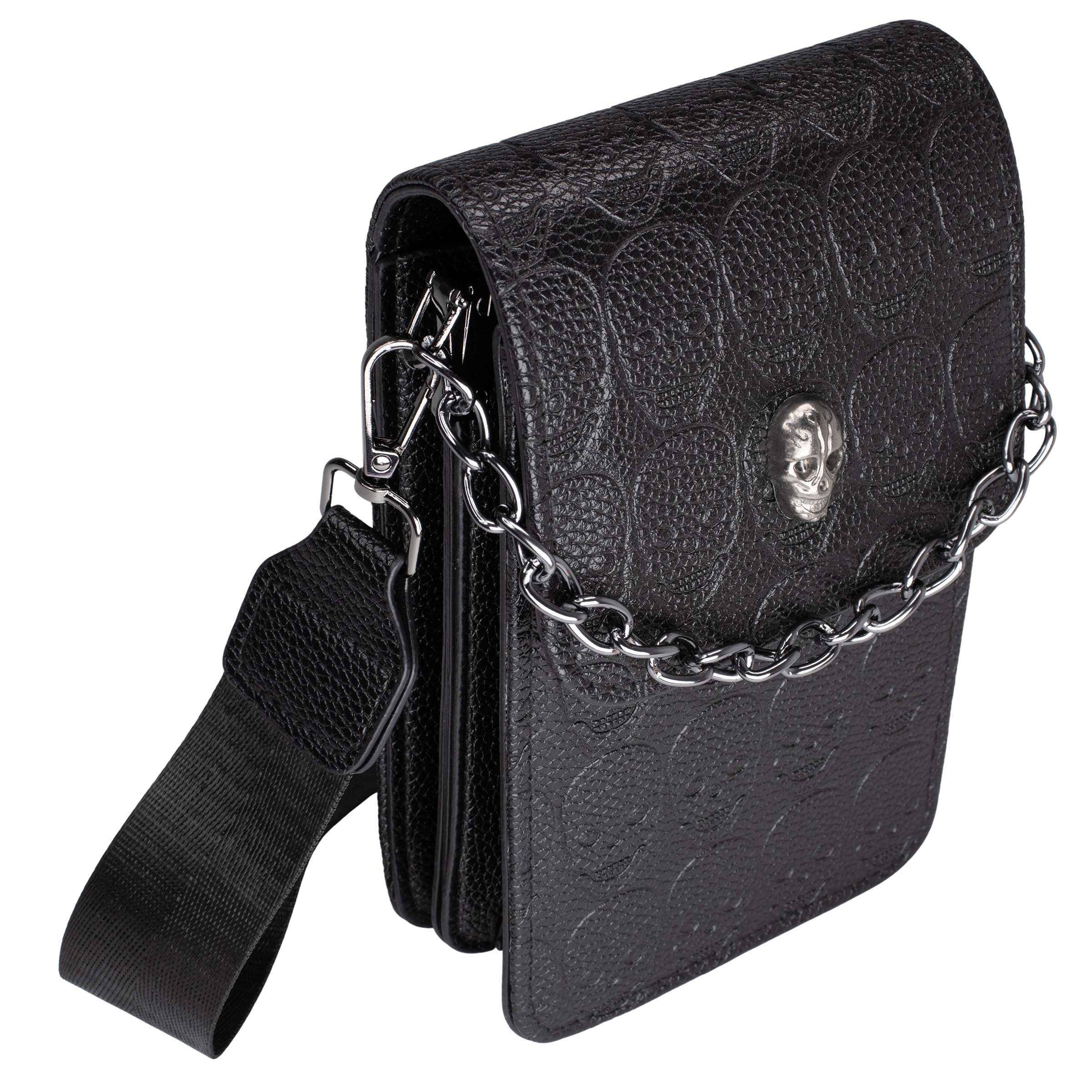 skull crossbody tas schuine zijde