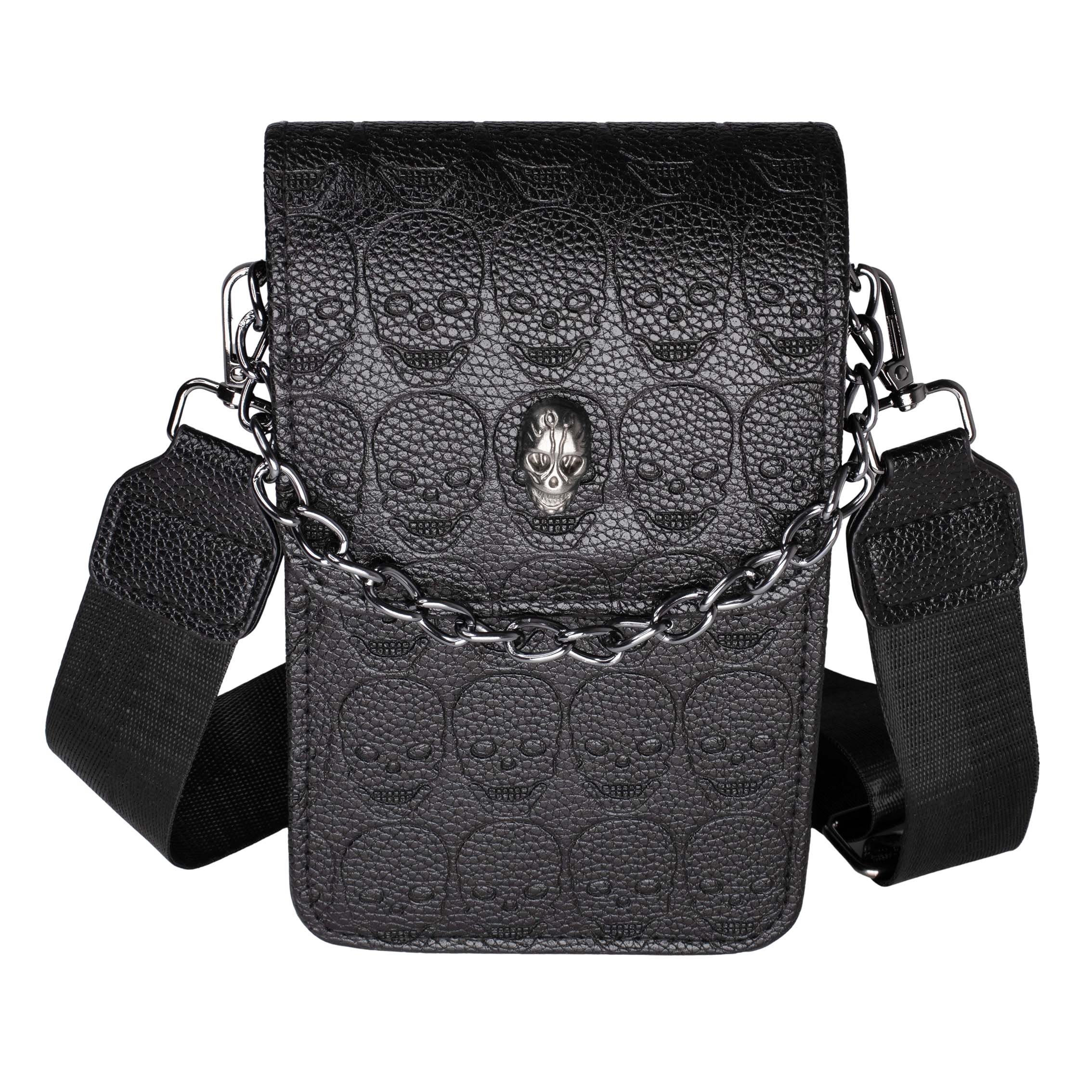 skull crossbody tas voorzijde