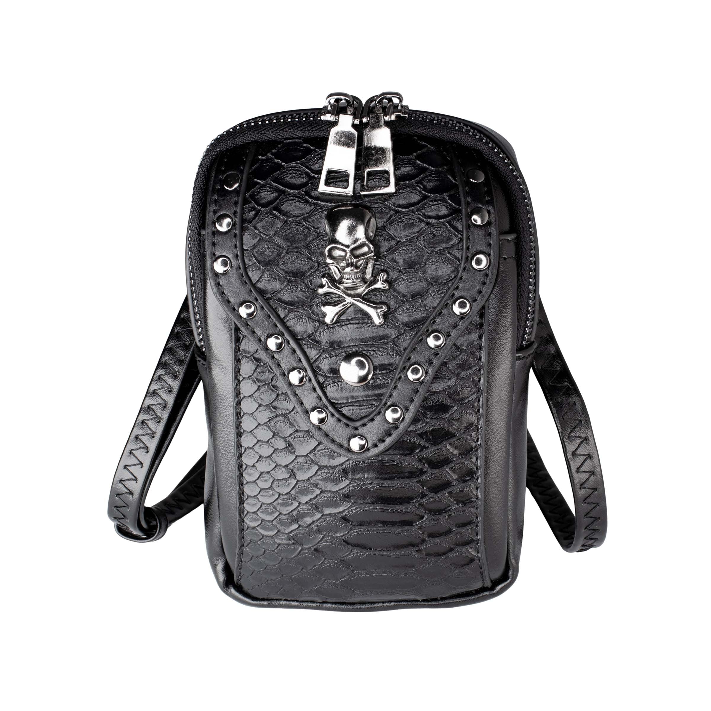 skull crossbody tas close up voorzijde