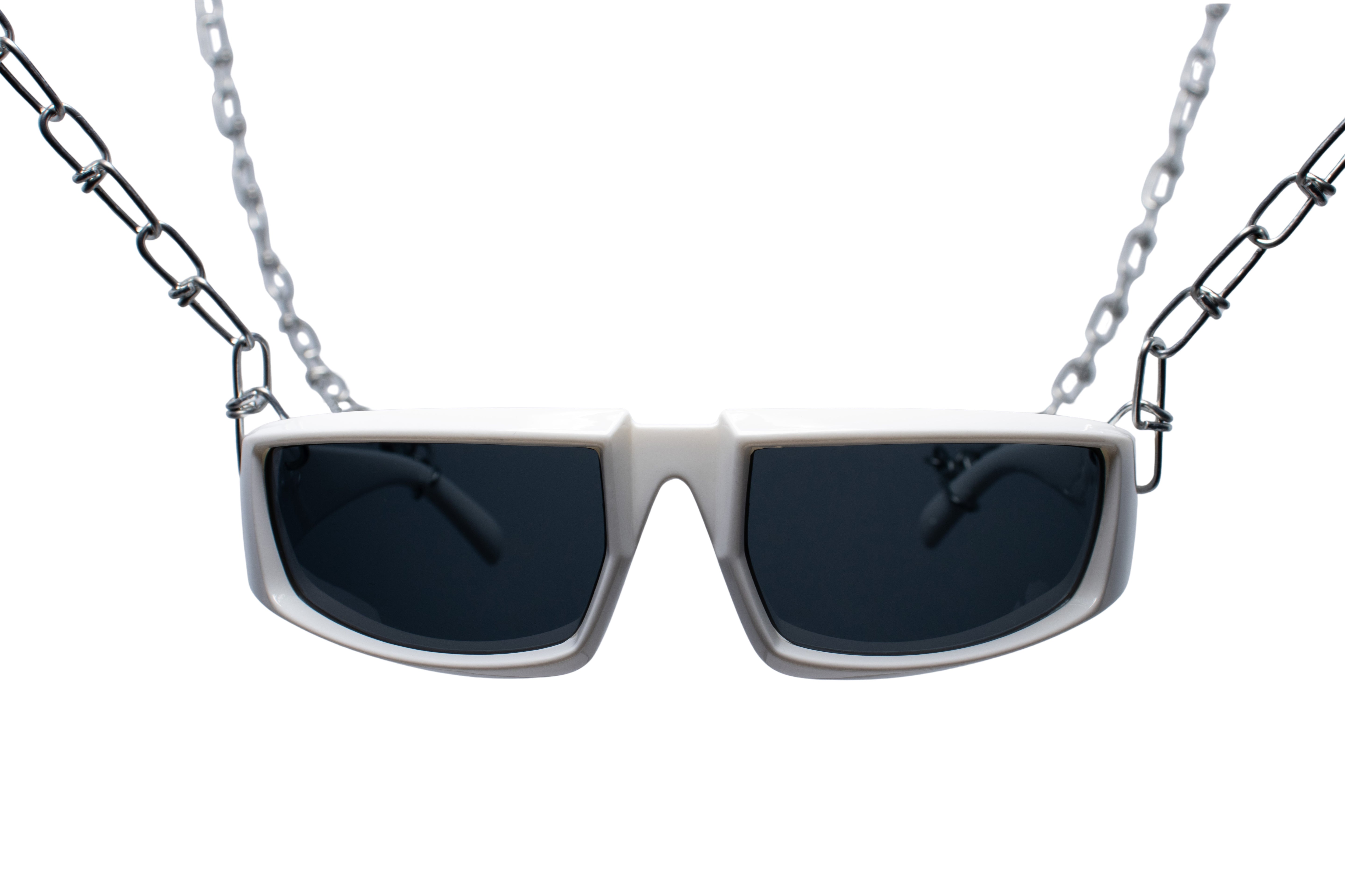 wit zonnebril white obex cool rave sunglasses hardtechno front techno